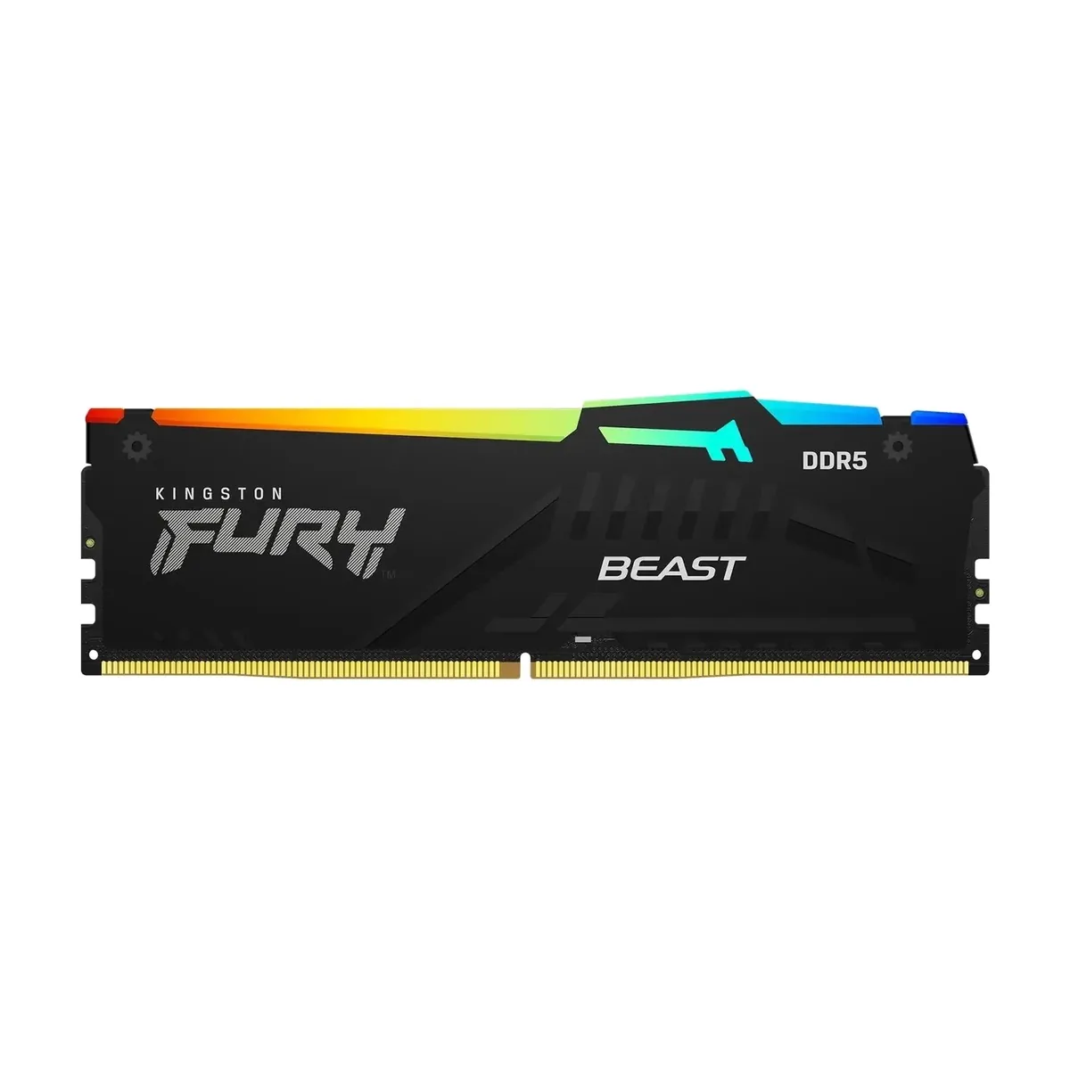 Оперативная память Kingston Fury Beast Black RGb, DDR5, 8Gb (1x8Gb), 5600MHz, CL36, DIMM, с радиатором, RGb, черный