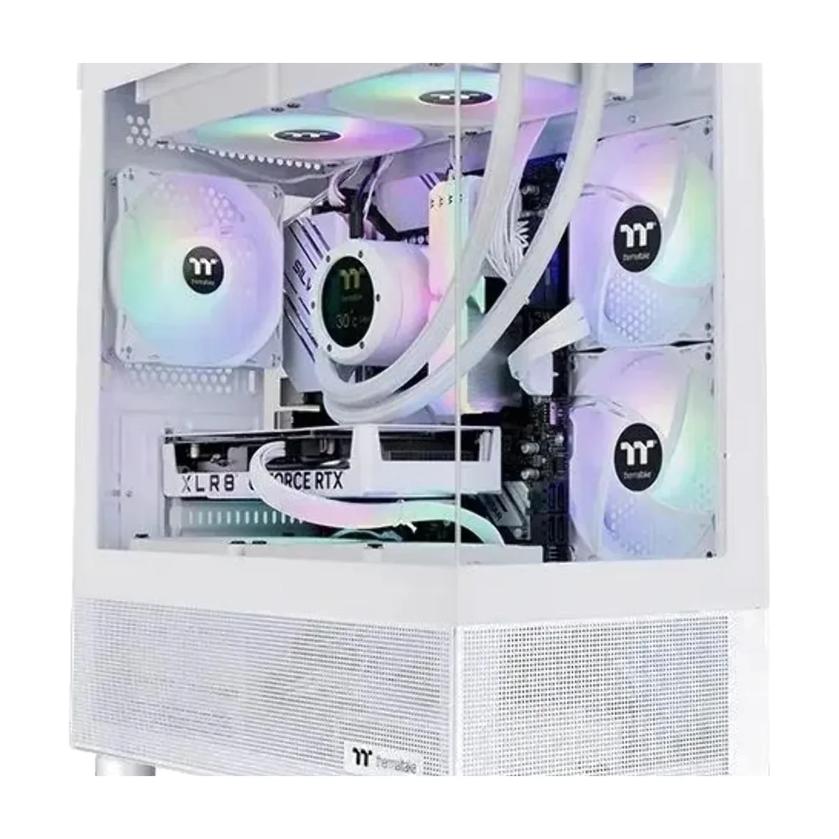 Компьютерный корпус Thermaltake View 170 TG ARGB белый без БП mATX 4x120мм 2x140мм 1x200мм 2xUSB 3.0 audio bott PSU