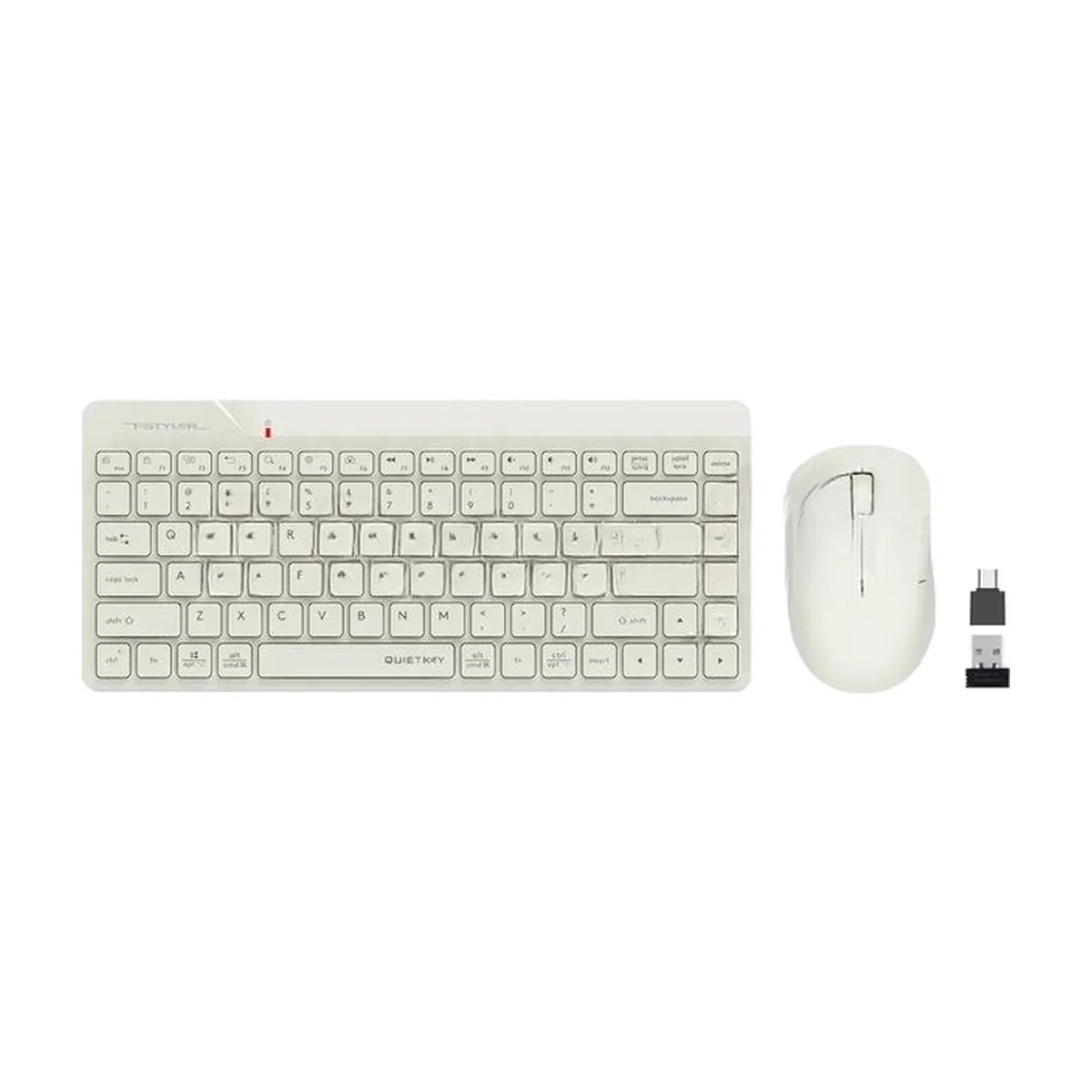 Комплект клавиатура+мышь A4Tech FStyler FG2200 Air2 беспроводной, USB, 1200 DPI, бежевый
