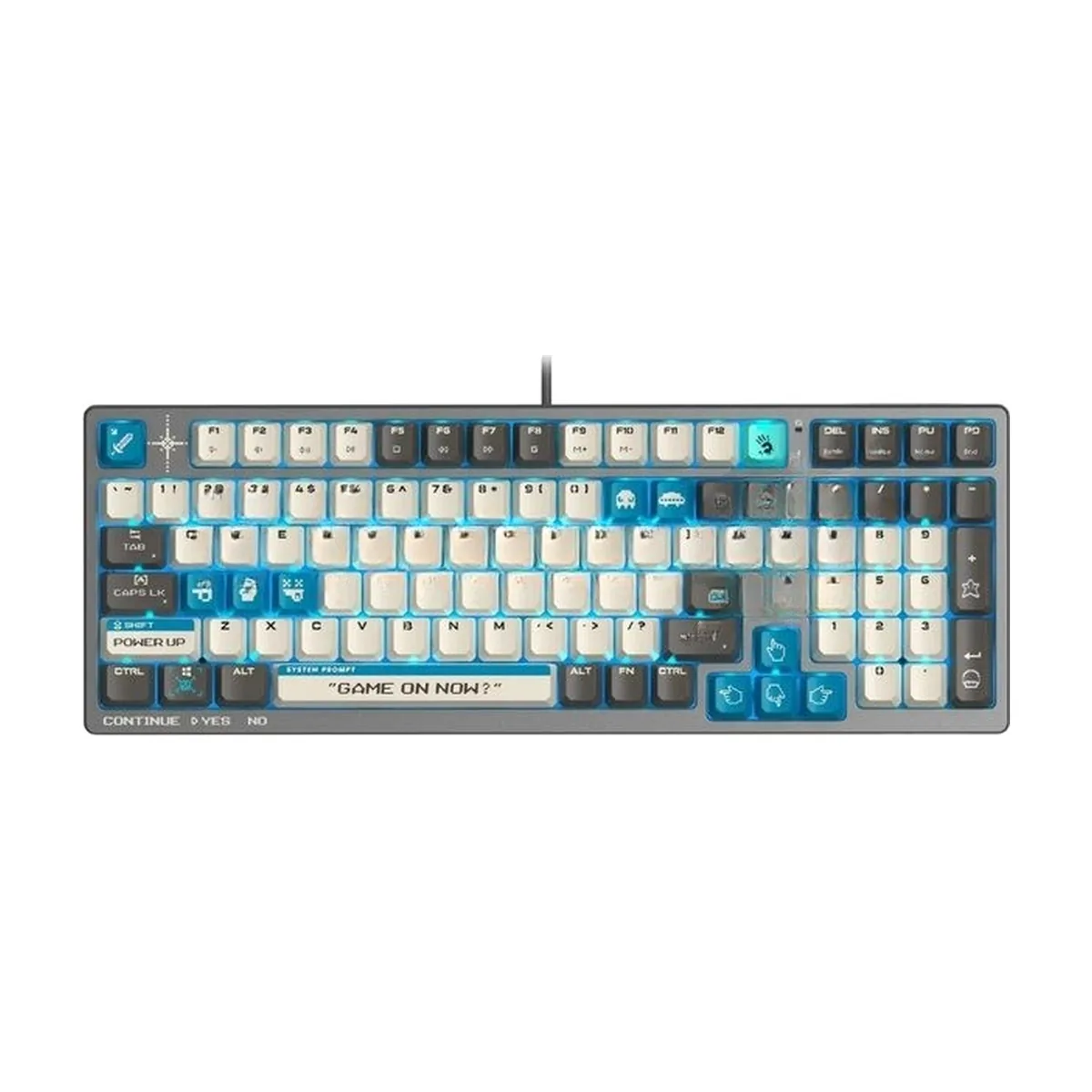 Клавиатура проводная A4Tech Bloody S98 Pixels Blue USB серый/бежевый