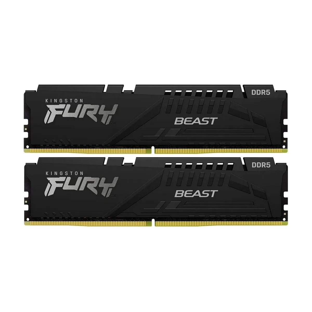 Оперативная память Kingston Fury Beast, DDR5, 32Gb (2x16Gb), 6000MHz, CL36, DIMM, с радиатором, черный