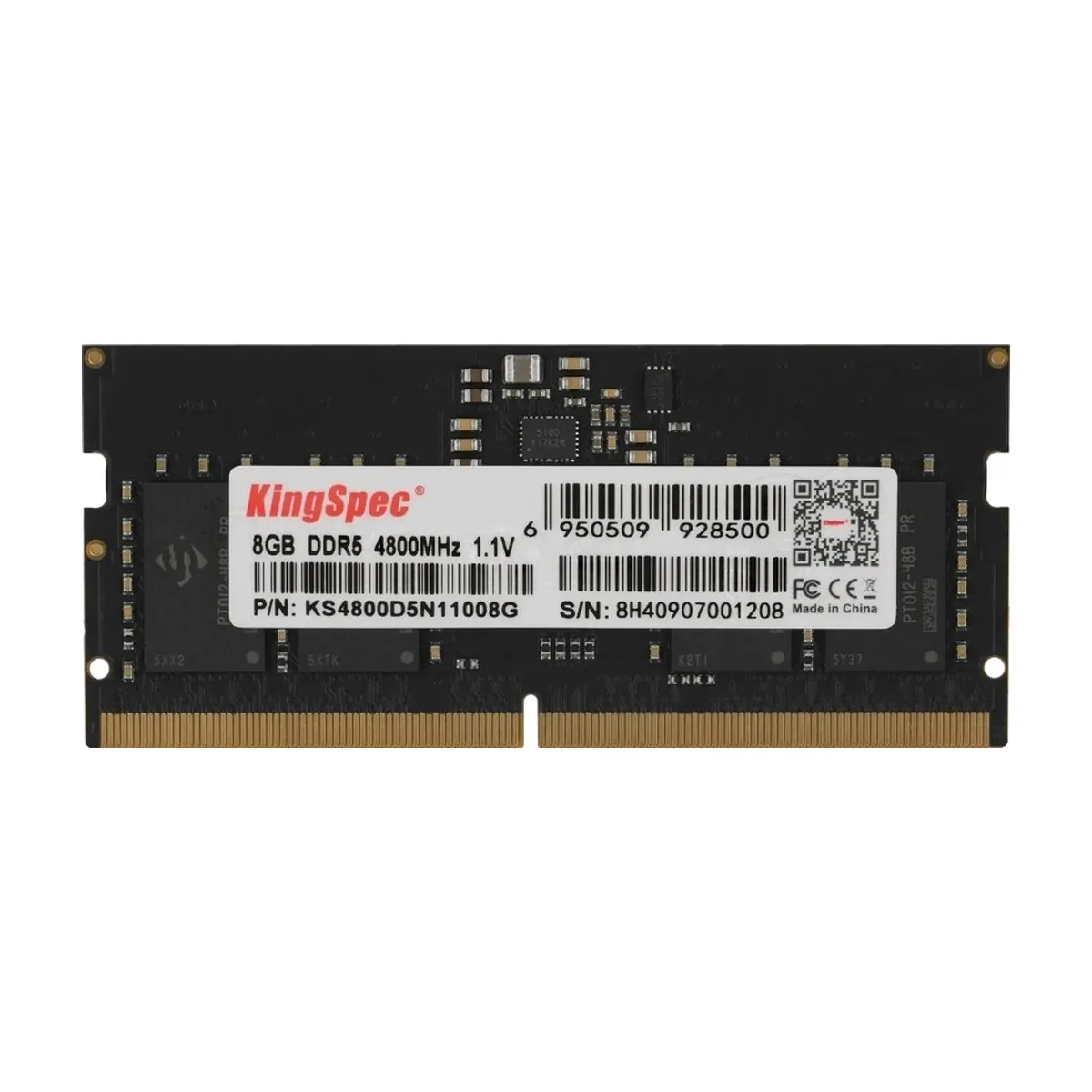 Оперативная память KingSpec DDR5, 8Gb (1x8 GB), 4800 MHz, CL40, SO-DIMM