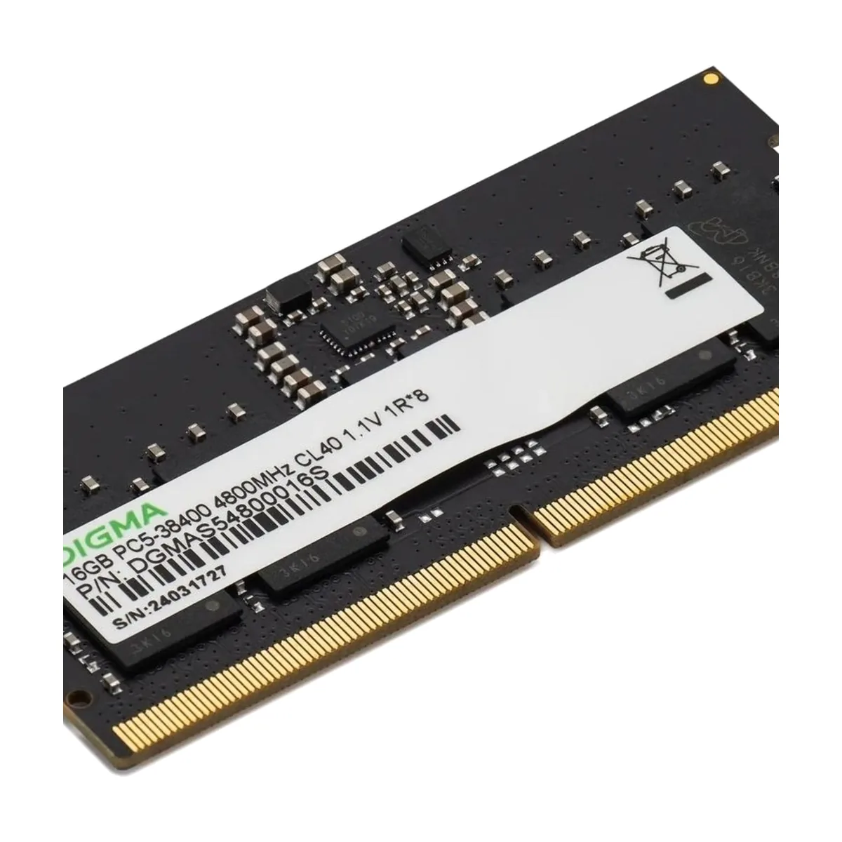 Оперативная память Digma, DDR5, 16GB (1x16 GB), 4800 MHz, CL40, SO-DIMM