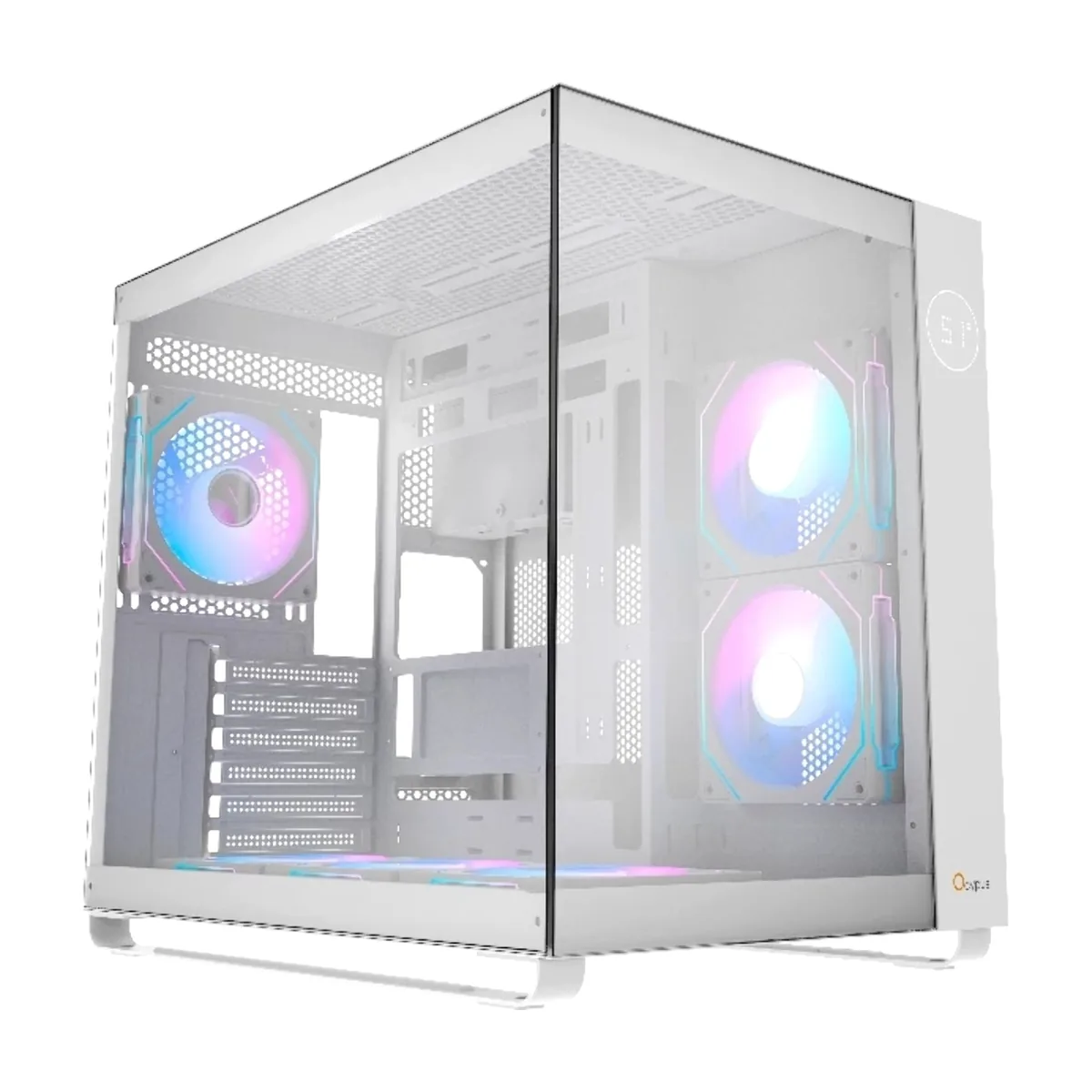 Компьютерный корпус Ocypus Iota C70 WH ARGb ATX/win/белый/6 ARGb fans/no PSU/Tempered Glass