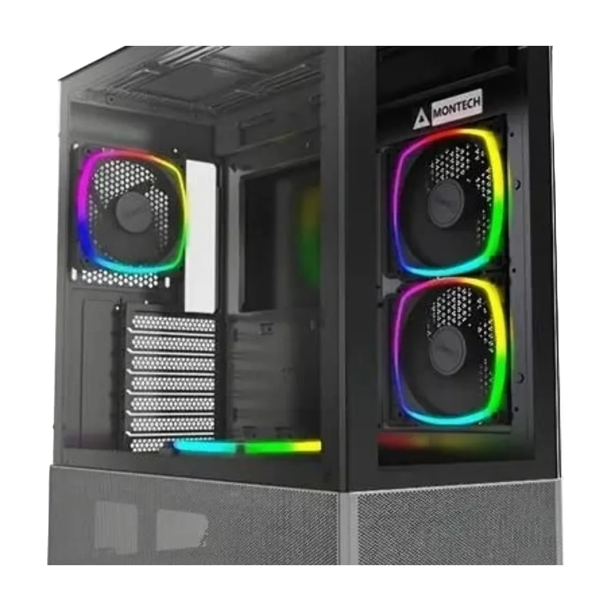 Компьютерный корпус Montech SKY TWO черный без БП ATX 3x140мм 2xUSB3.0 1xUSB3.1 audio bott PSU