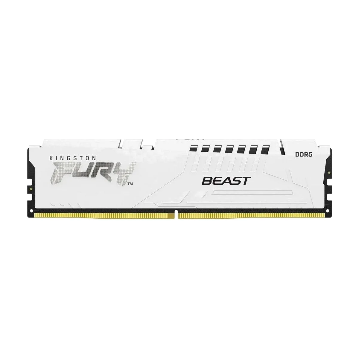 Оперативная память Kingston Fury Beast, DDR5, 16Gb (1x16Gb), 6000MHz, CL36, DIMM, с радиатором, белый