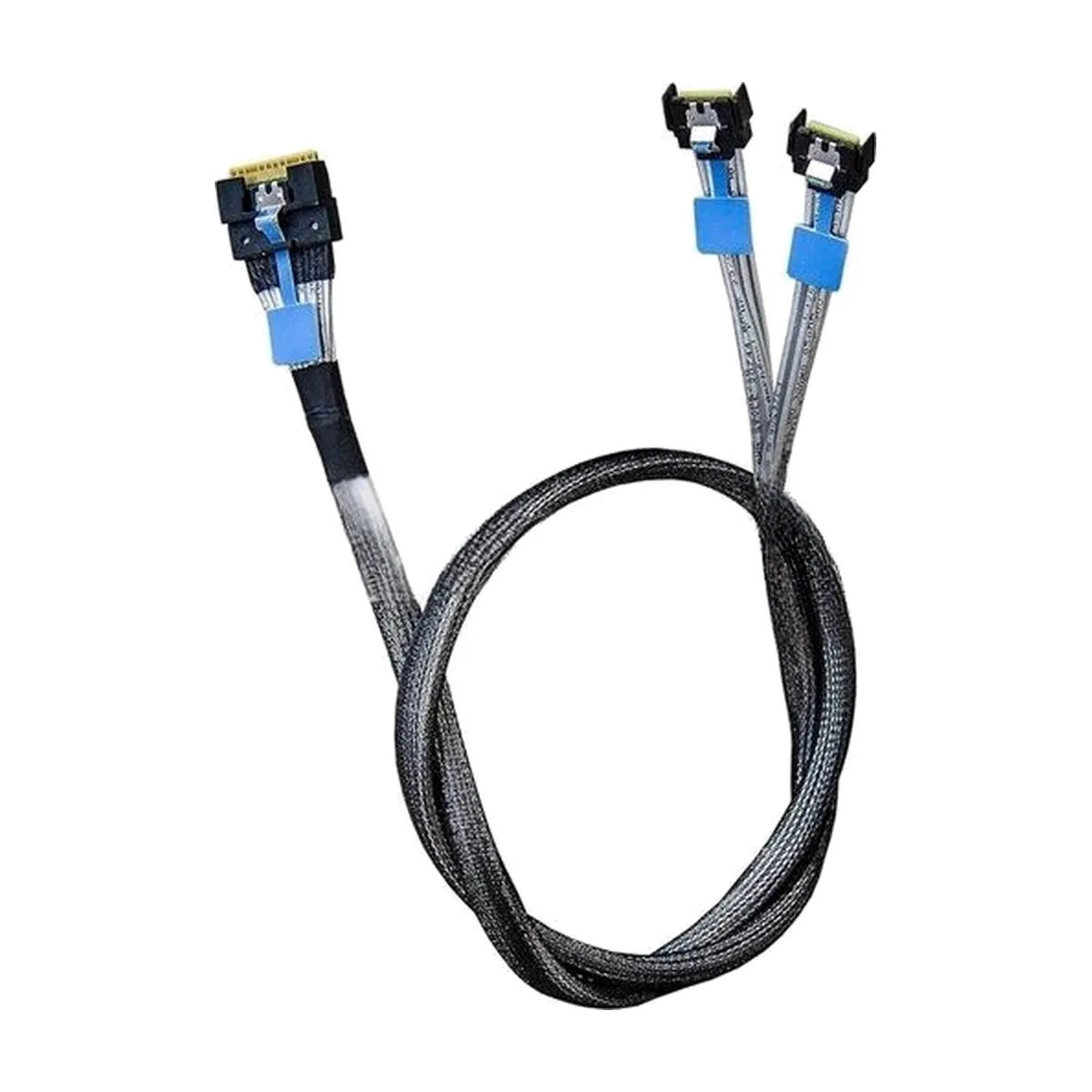Кабель Amphenol RMC38-0824, Slimline SAS x8 74P -TO- 2x MCIO x4 38P, 85 Ohm, L: 80 см