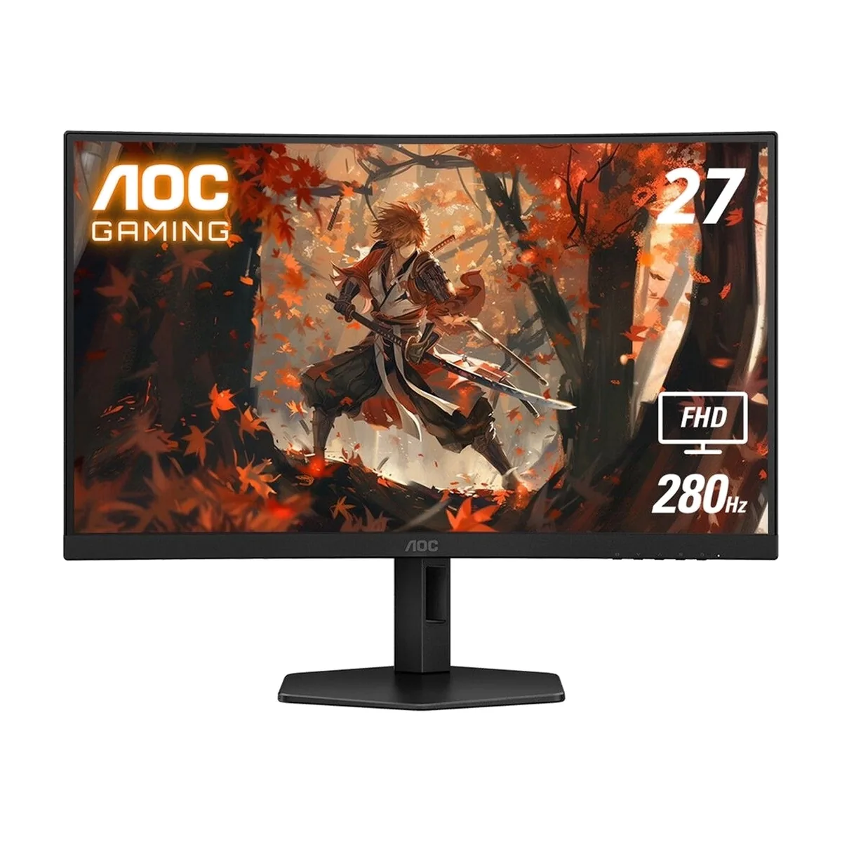 Монитор 27" AOC C27G4ZXU VA 1920x1080, 280 Гц, 1 мс, 16:9, 300 кд/м², 2xHDMI, DisplayPort, изогнутый экран, HDR, Flicker Free, Low Blue Light, черный