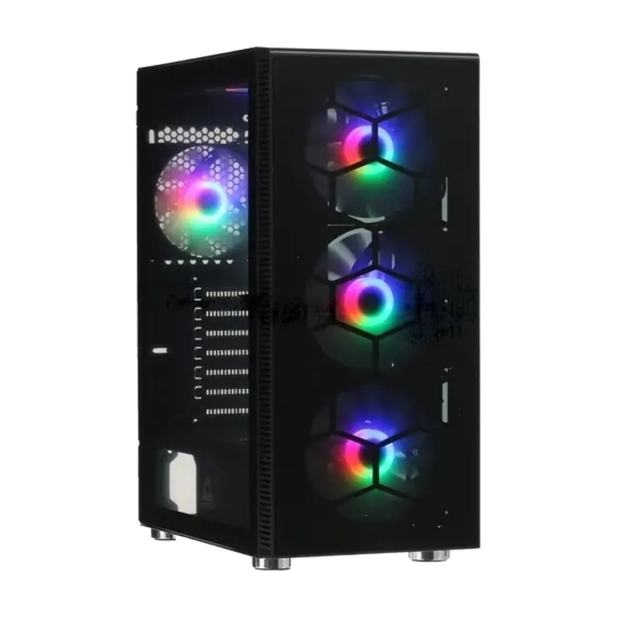 Компьютерный корпус Montech X3 GLASS, без БП, ATX 6x120мм 2xUSB 3.0 1xUSB3.1 audio bott PSU, черный