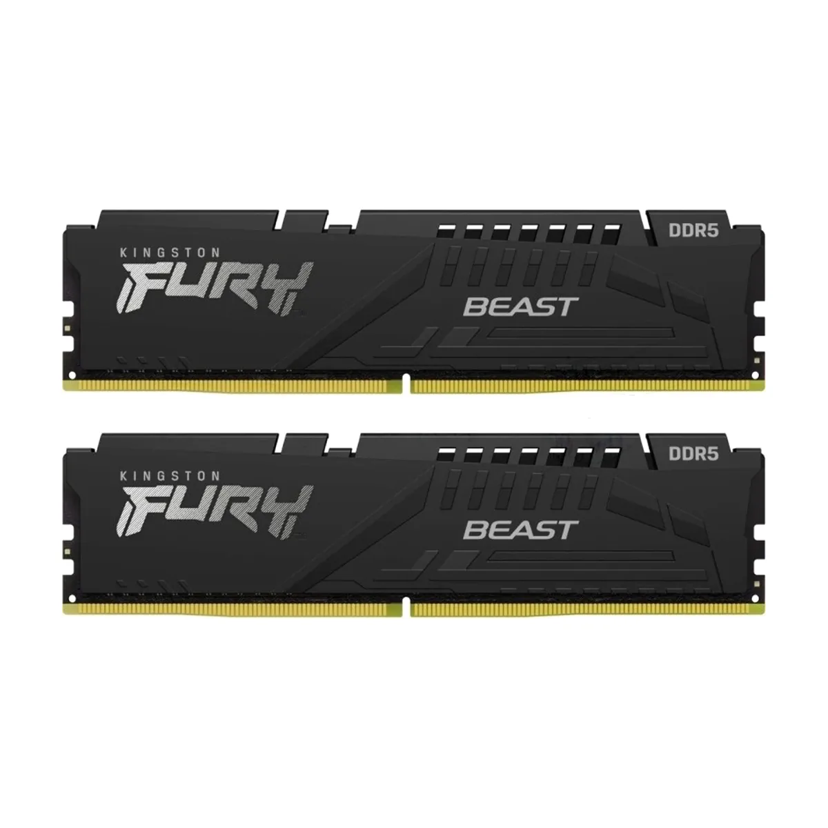 Оперативная память Kingston Fury Beast, DDR5, 16Gb (2x8Gb), 6000MHz, CL30, DIMM, с радиаторами, черный