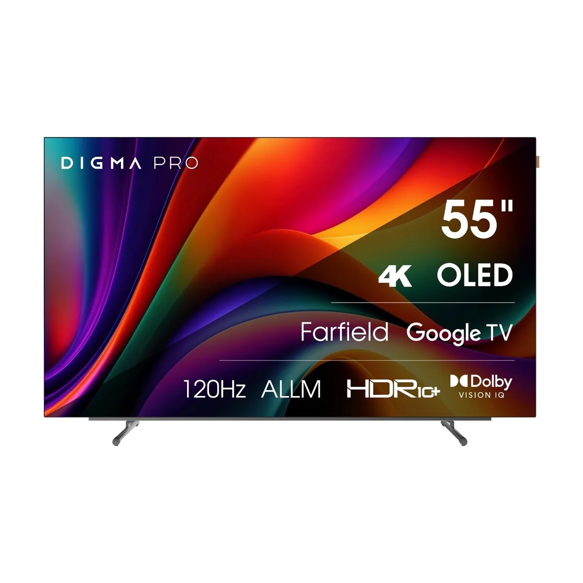 Телевизор Digma 55" Pro 55M черный/серебристый OLED 4K UHD 120Hz Google TV