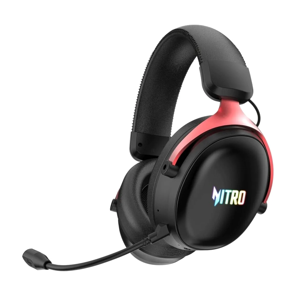 Гарнитура Acer OHR401 чёрный, беспроводная + проводная, USB/Bluetooth/mini jack 3.5 мм, до 55 ч, подсветка