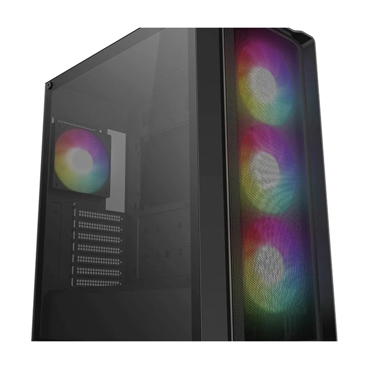 Компьютерный корпус Deepcool CC560 MESH V2 черный без БП ATX 4x120мм 5x140мм 2xUSB 3.0 audio bott PSU