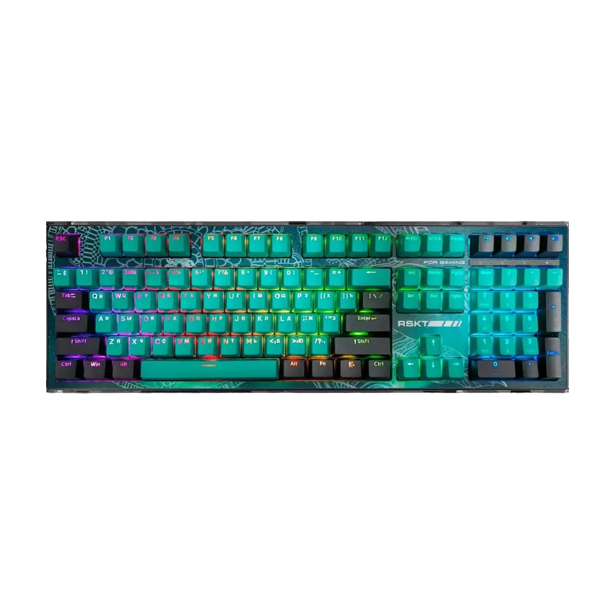 Клавиатура Raskat KM002 UV проводная, USB Type-A, зелёный (UV)