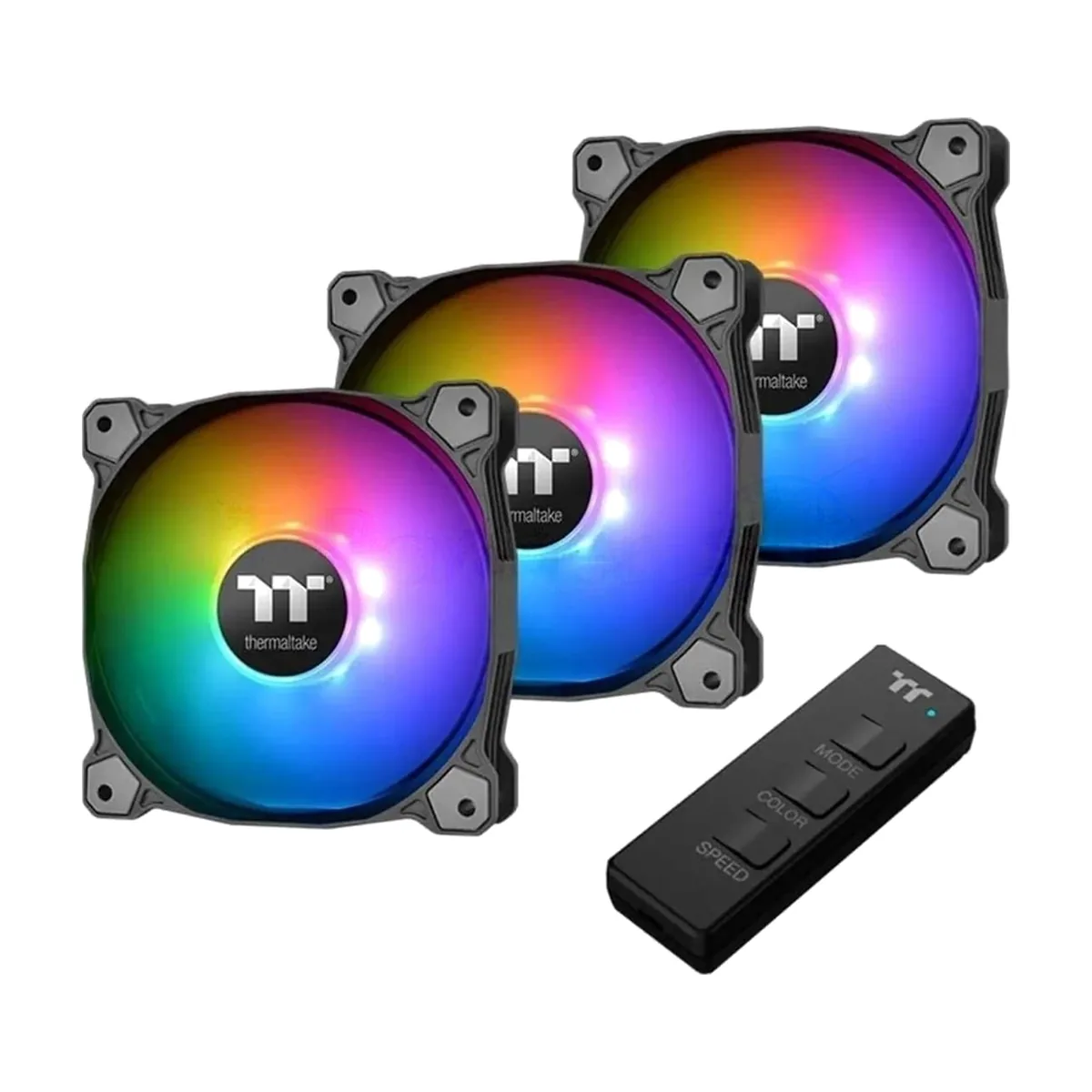 Комплект вентиляторов для корпуса Thermaltake CT120 EX Reverse ARGB Sync (3 шт.) черный, 120 мм, 2000 об/мин, 31.2 дБ, 4 pin