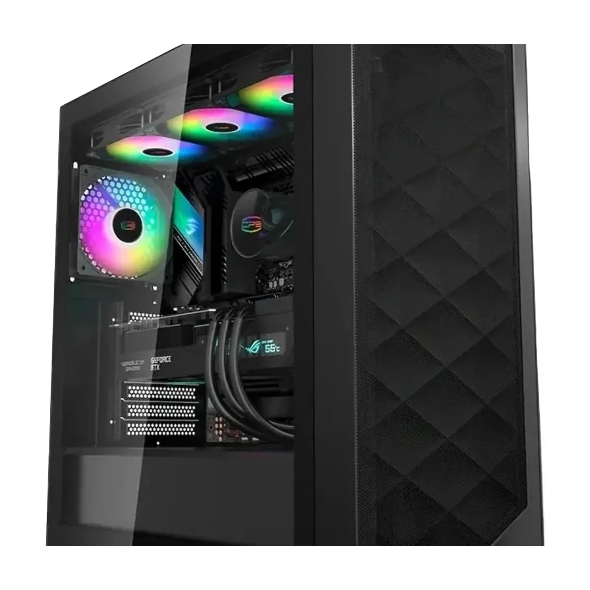 Компьютерный корпус PcCooler C3D510 BK ARGb черный без БП ATX 3x120мм 2xUSB3.0 1xUSB3.1 audio bott PSU