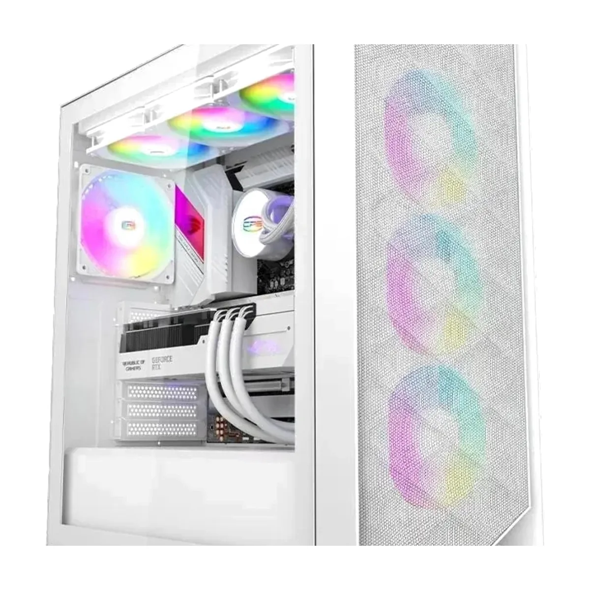 Компьютерный корпус PcCooler C3D510 WH ARGb белый без БП ATX 3x120мм 2xUSB3.0 1xUSB3.1 audio bott PSU