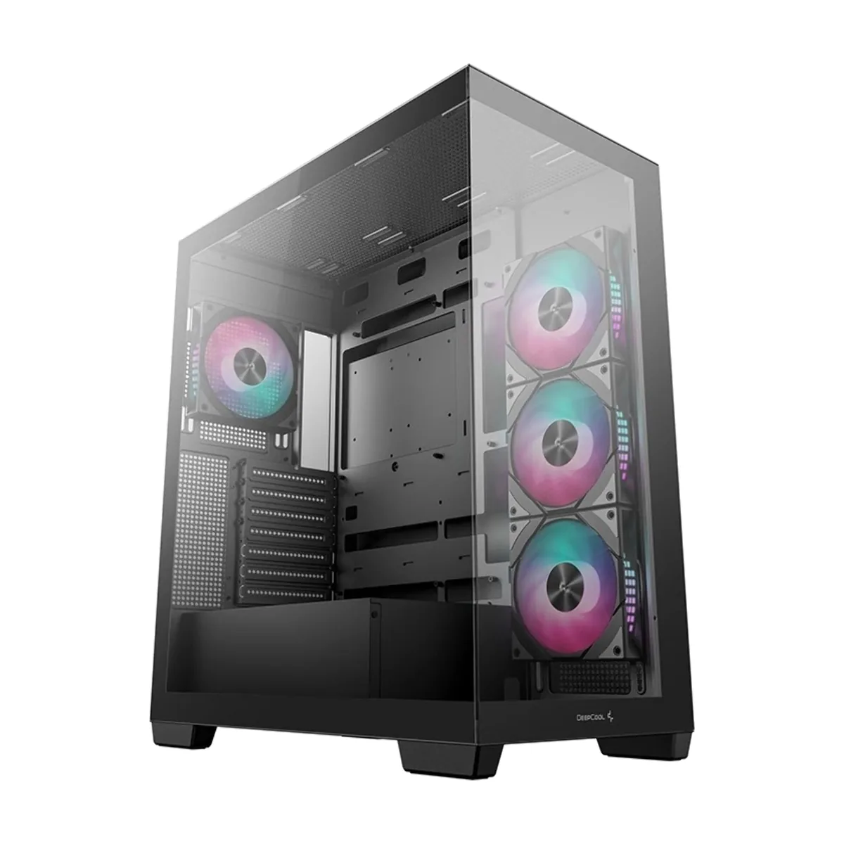 Компьютерный корпус Deepcool CG580 4F черный без БП ATX 6x120мм 3x140мм 2xUSB 3.0 audio bott PSU