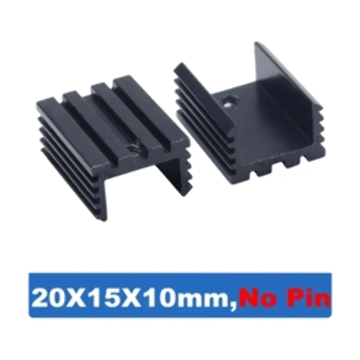 Аллюминиевый радиатор TO-220 Mosfet, 20x15x10 мм, NoPin