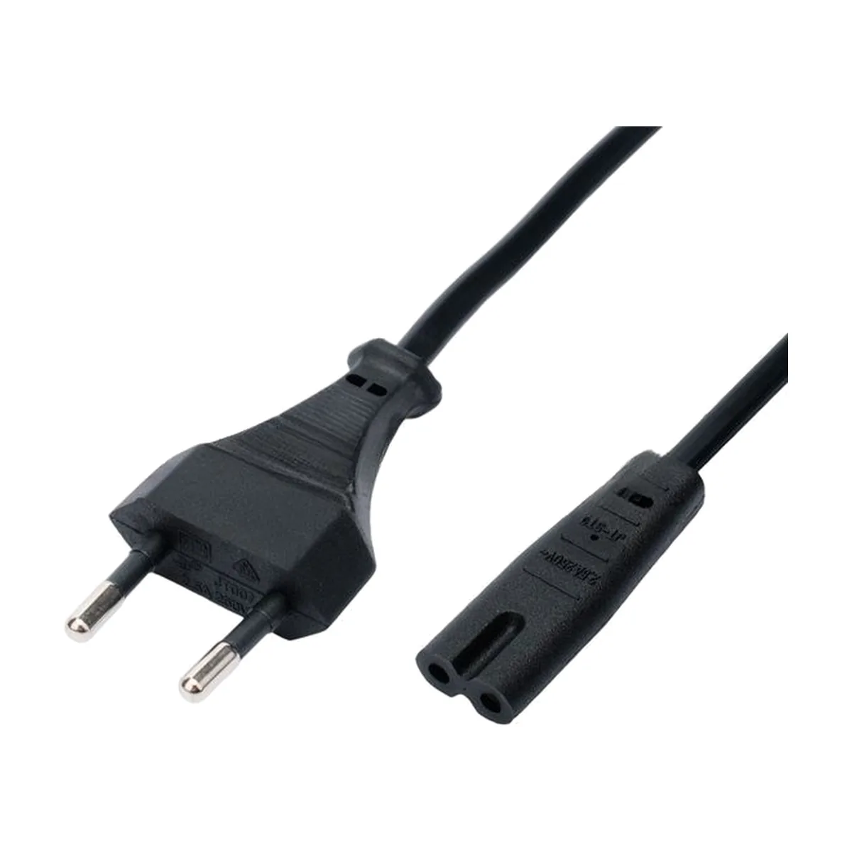 Кабель питания Cablexpert PC-184A-VDE-3M CEE 7/16-C7, 2x0.75мм2, 2.5А, VDE, угл.разъемы, 3м, черный, пакет