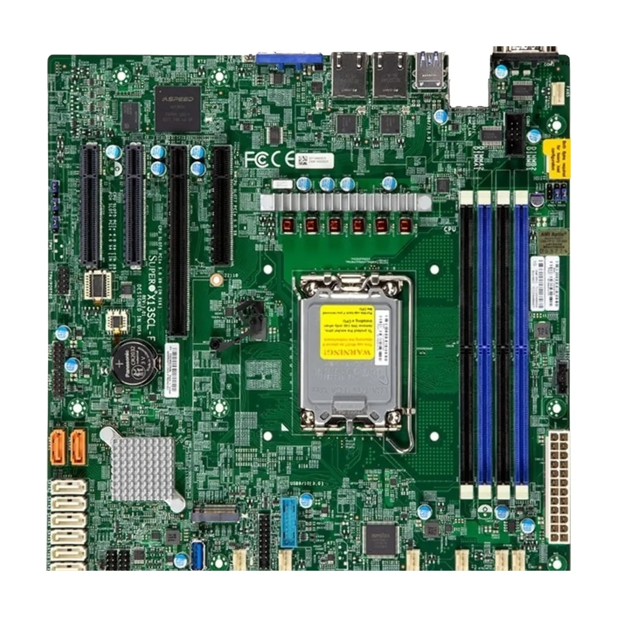 Материнская плата Supermicro X13SCL-F, LGA1700, Intel C262, 4xDDR5, 8xSATA, 1xM.2 PCIe 4.0, 1xPCIe 5.0 x16, 1xPCIe 5.0 x8, 2xPCIe 4.0 x4, 1xVGA, 1xCOM, 2x1Gb LAN, 2xUSB 3.2 Gen1, 2xUSB 2.0, 1x3.5 мм, microATX