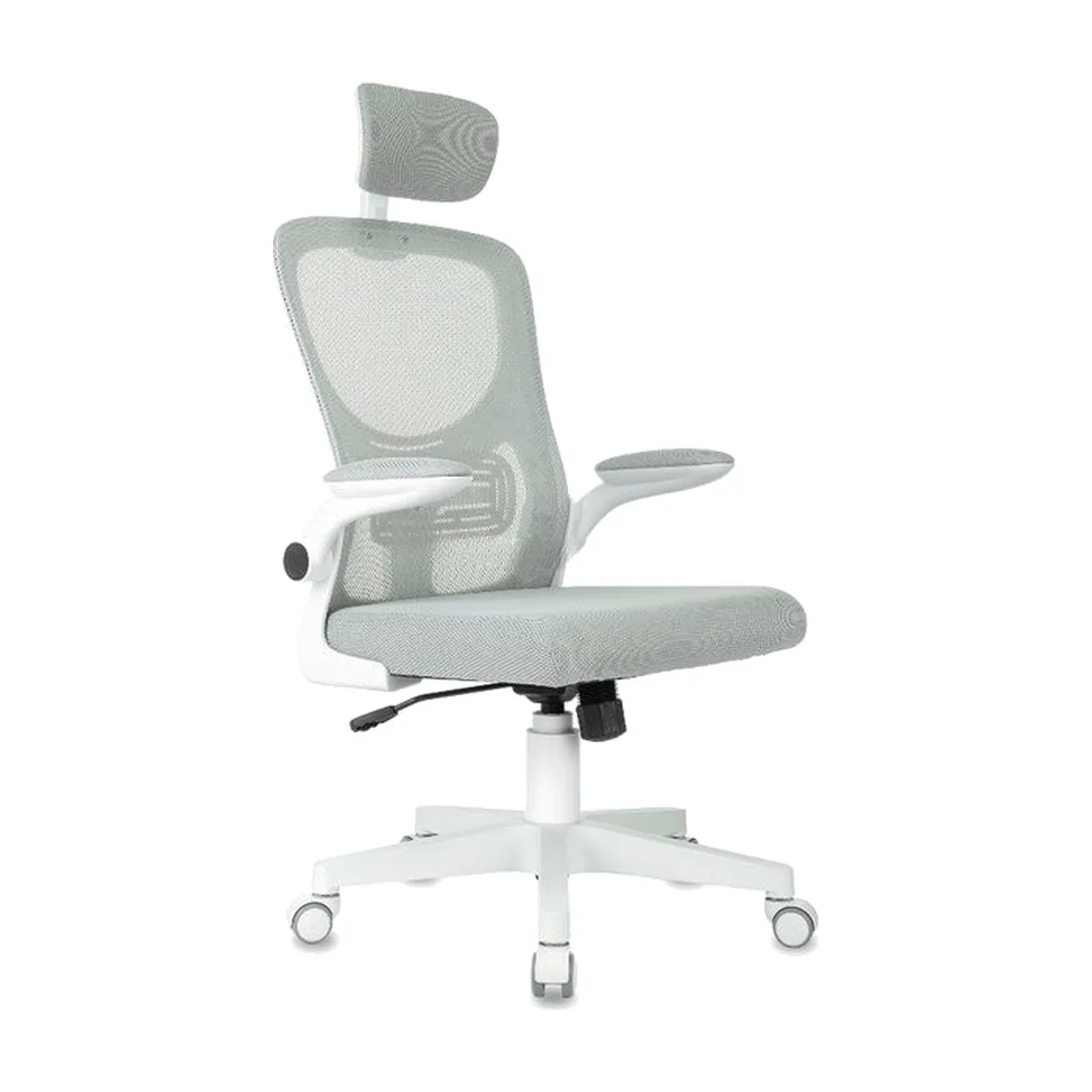 Кресло офисное Бюрократ MC-W101-H светло-серый TW-02 TW-20 сетка/ткань, крестов. пластик, пластик белый