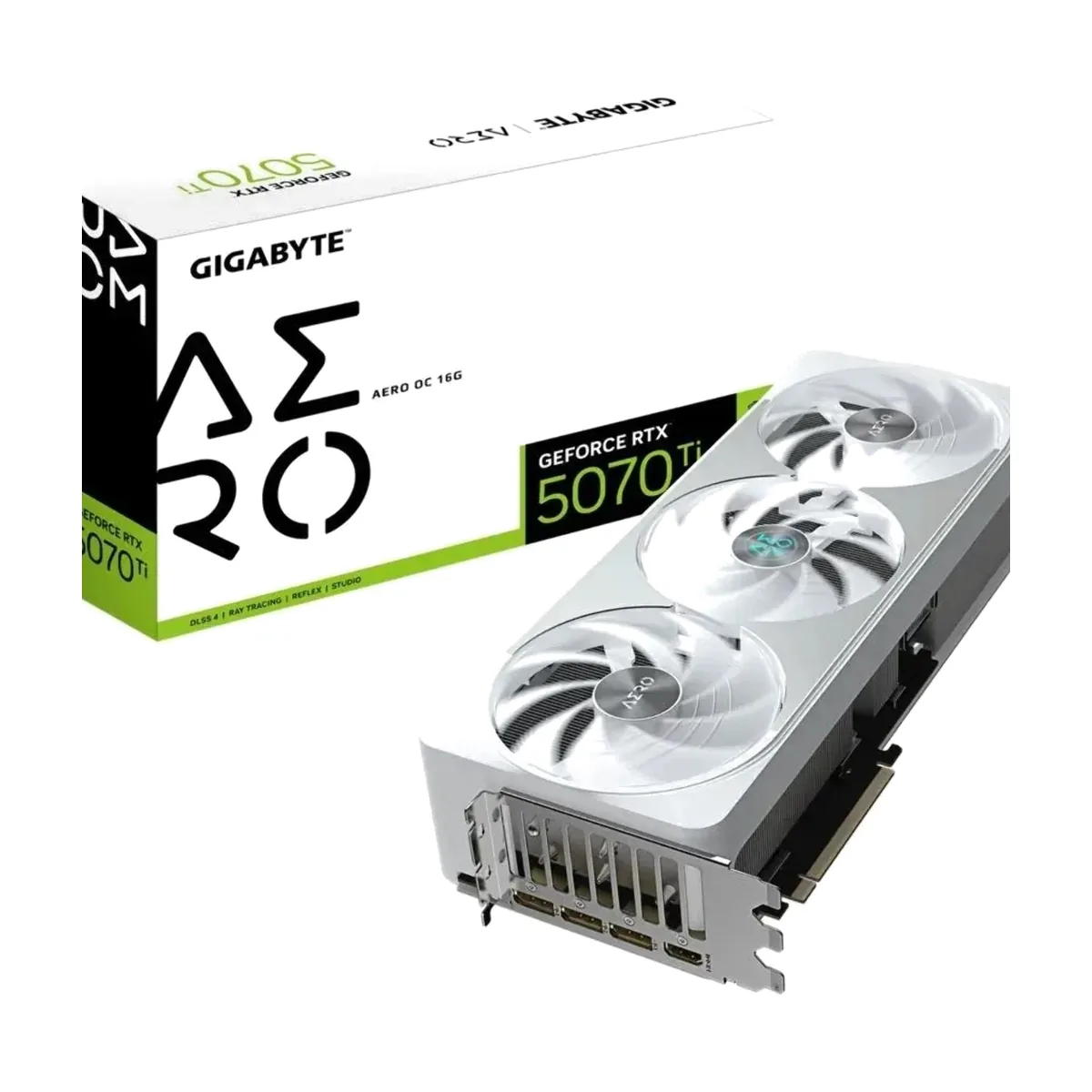 Видеокарта Gigabyte GeForce RTX 5070 Ti AERO, 16Gb GDDR7, 256 bit, HDMIx1, DP, GPU 2300 MHz