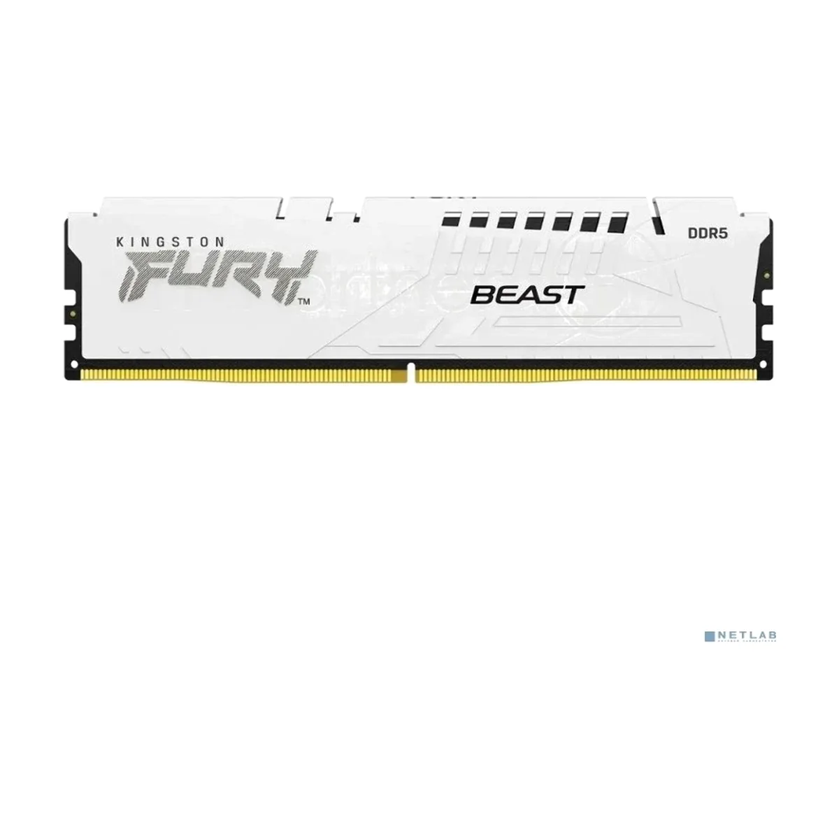 Оперативная память Kingston Fury Beast Expo, DDR5, 16Gb (1x16 GB), 6400 MHz, CL32, DIMM, радиатор, белый