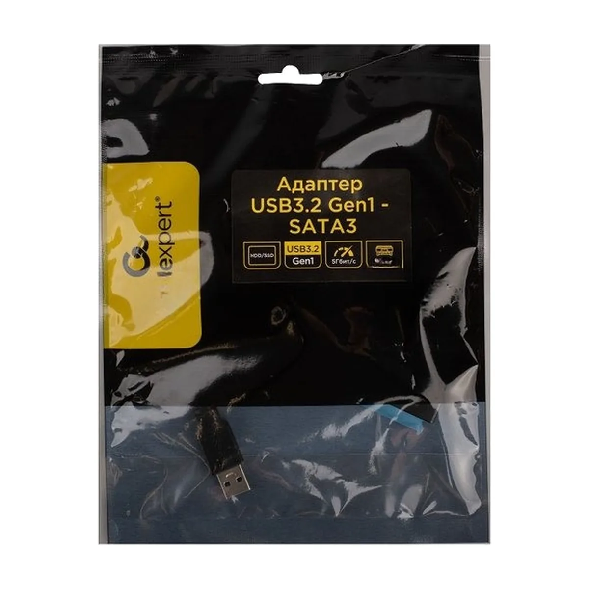 Адаптер USB3.2 Gen1 на SATA 2.5"/3.5" HDD/SSD Cablexpert A-USB3-SATA3-3.5, доп. питание 12V/2A, Sata3, 5 Гбит/с, длина 0.4м, пакет