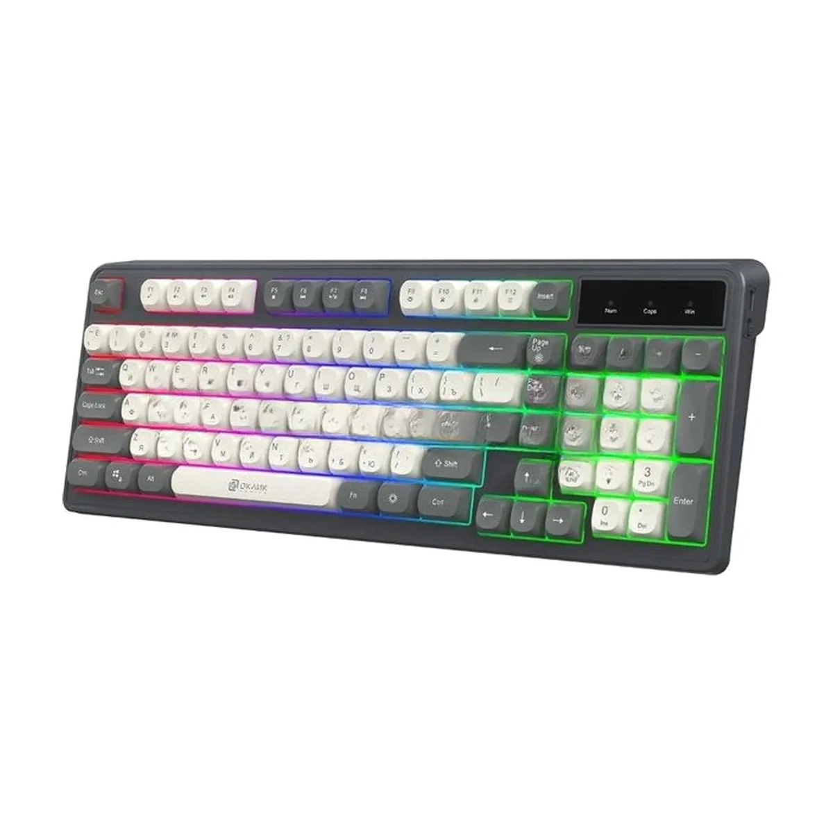 Клавиатура Oklick 731G проводная, USB Type-A, серый/белый