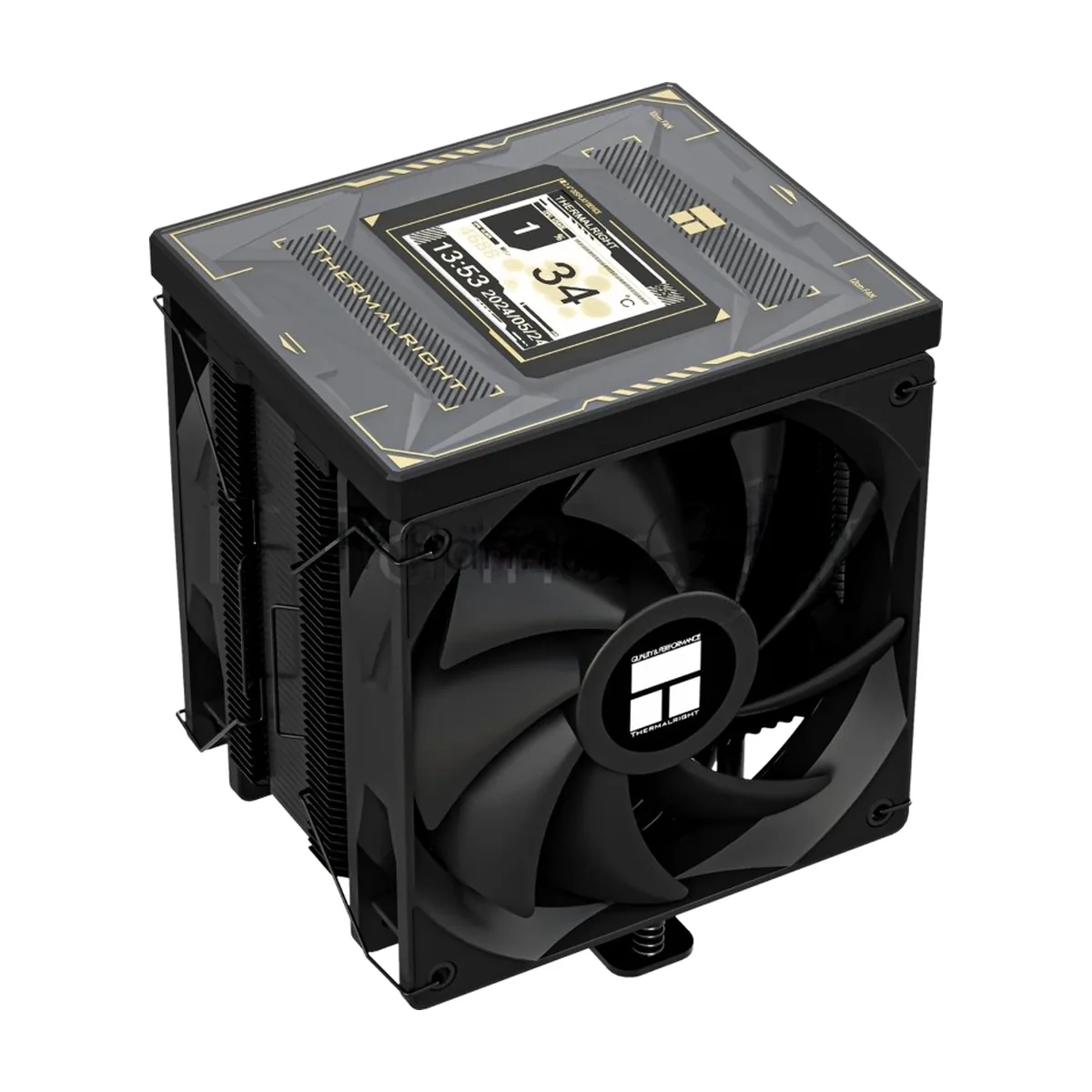 Устройство охлаждения(кулер) Thermalright Burst Assassin Vision 120 Soc-AM5/AM4/1200/1700/1851 черный 4-pin 25.6dB Al+Cu LCD Ret (BA120-VISION-BL)