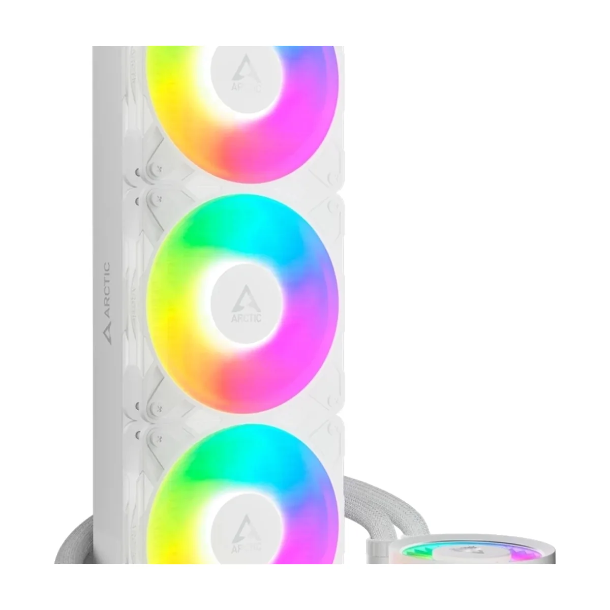 Система жидкостного охлаждения Arctic Cooling Liquid Freezer III Pro 360 ARGB Whte ACFRE00188A белый 120мм алюминий+медь 2500rpm 31db 4-pin