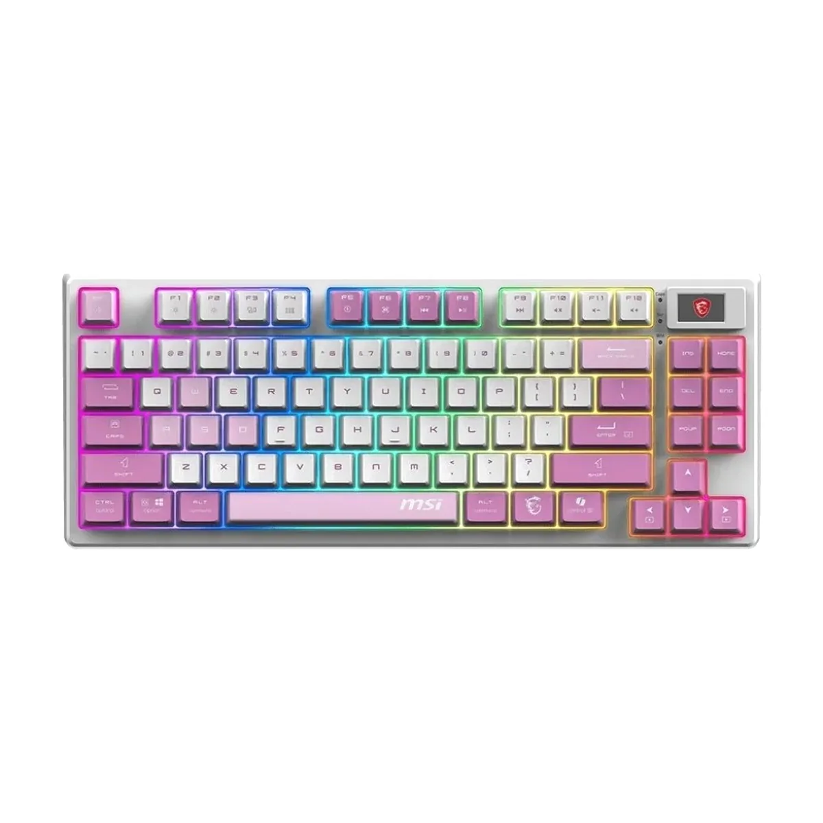 Клавиатура MSI Forge GK600 гибридная, Bluetooth, радиоканал, белый