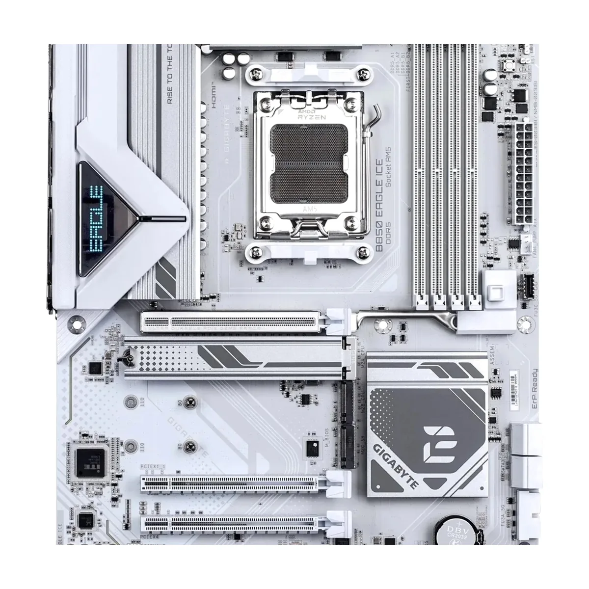 Материнская плата Gigabyte B850 EAGLE ICE, AM5, AMD B850, 4xDDR5, 4xSATA, 3xM.2, 1xPCIe 5.0 x16, 1xPCIe 4.0 x4, 2xPCIe 3.0 x1, DisplayPort, HDMI, 1x2.5Gb LAN, USB Type-C, 3x3.5 мм, 7.1, ATX
