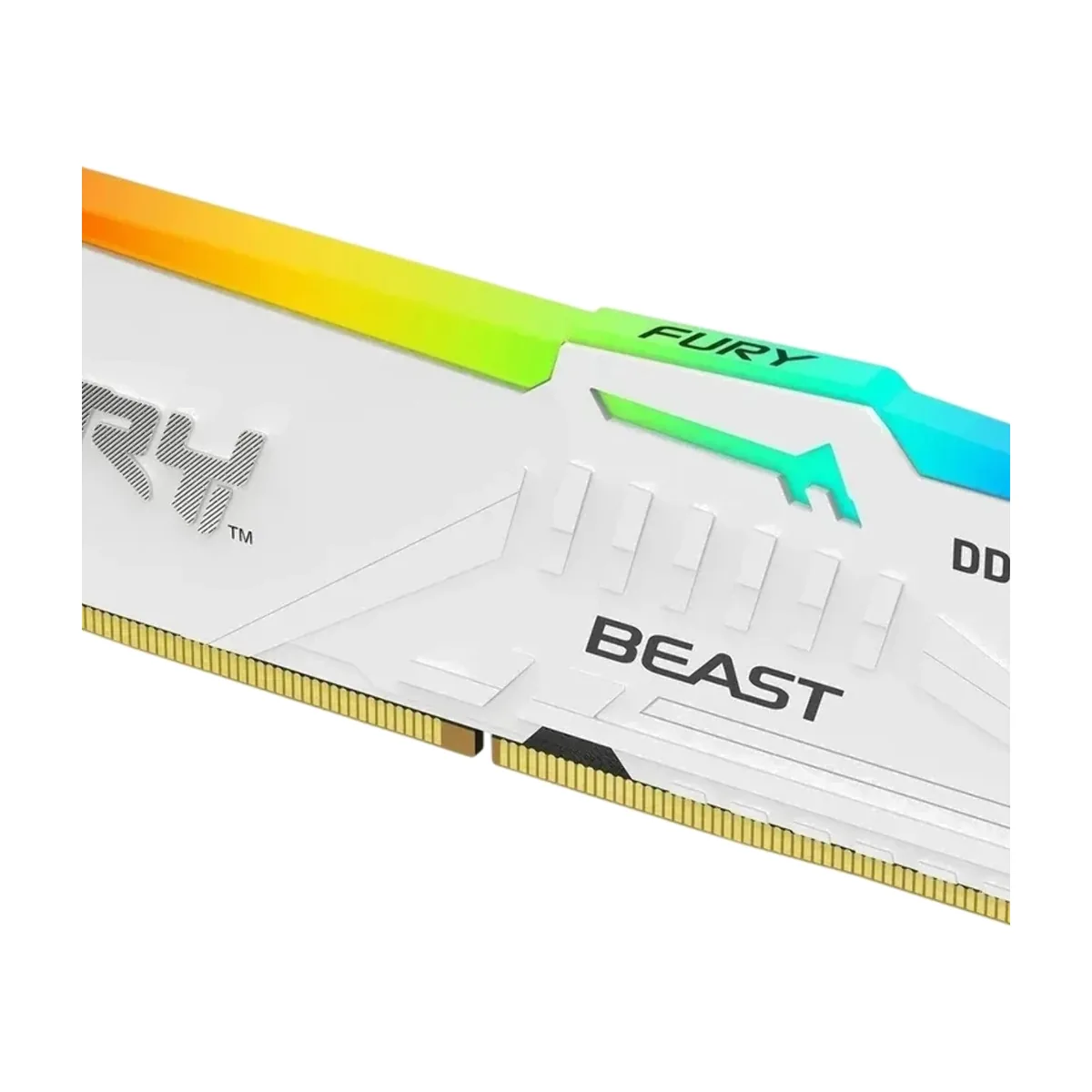 Оперативная память Kingston Fury Beast, DDR5, 16Gb (1x16 GB), 6000 MHz, CL30, радиатор, RGB, белый