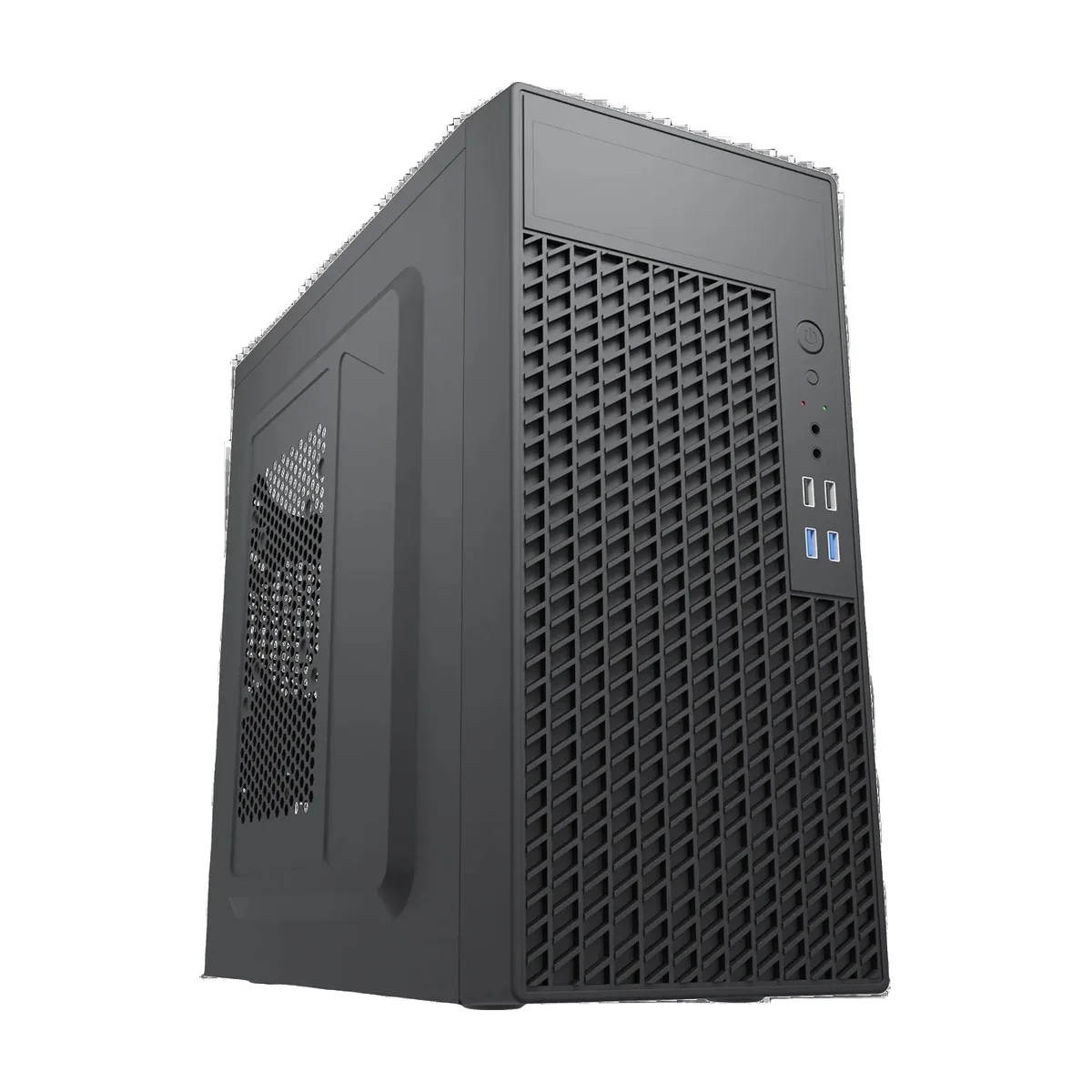 Компьютерный корпус с блоком питания Foxline 450Вт./Case Forza mATX, 450W, 2xUSB 2.0+2xUSB 3.0, Black, w/o FAN, 8 см fan PSU, power cord