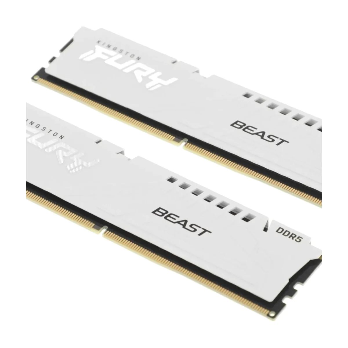 Оперативная память Kingston Fury Beast EXPO, DDR5, 32Gb (2x16 GB), 6400 MHz, CL32, радиатор, белый
