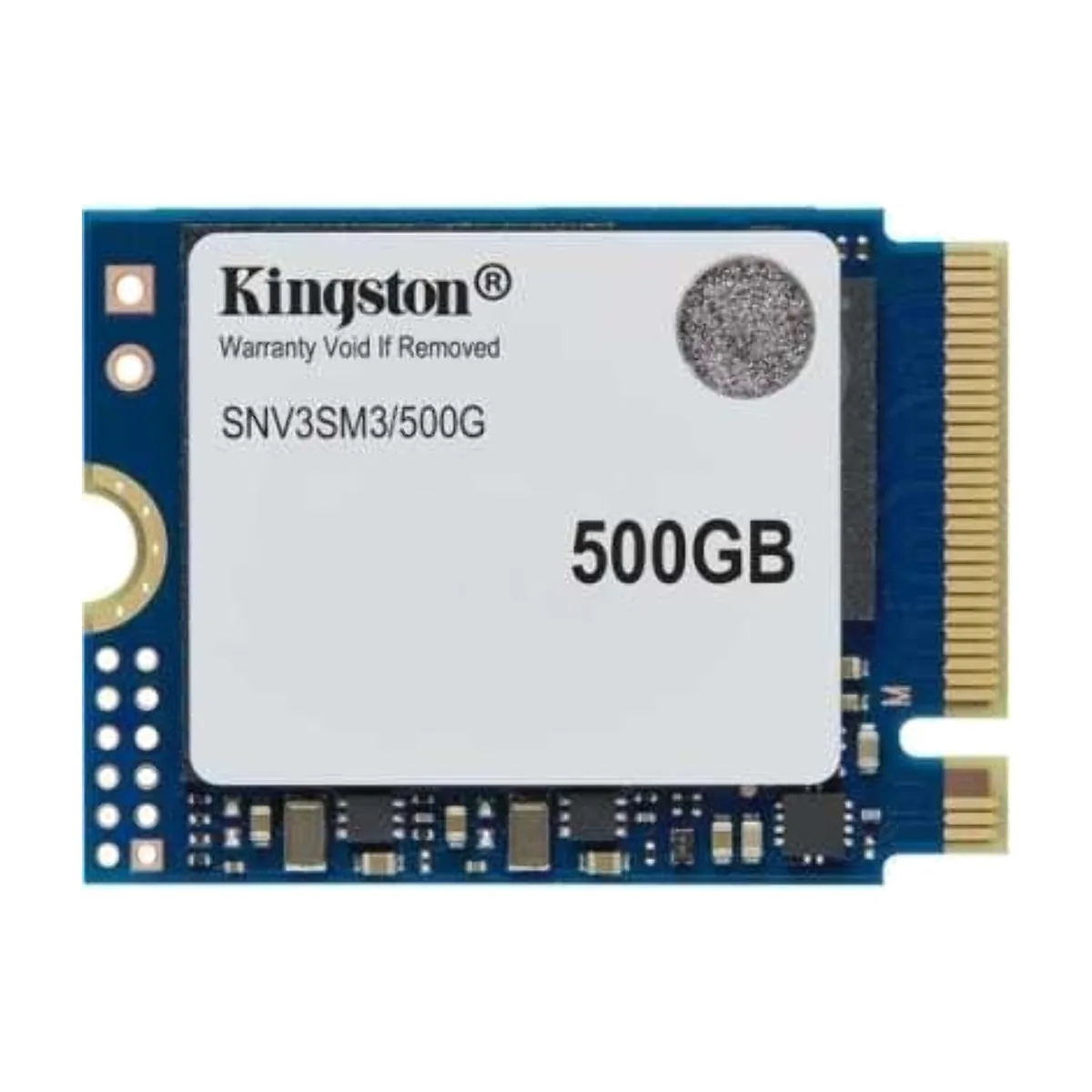 Накопитель SSD Kingston NV3, 500Gb, M.2(22x30мм), NVMe, PCIe 4.0 x4, 3D TLC, R/W 5000/3000Mb/s, TbW 160, DWPD 0.2 (60 мес)