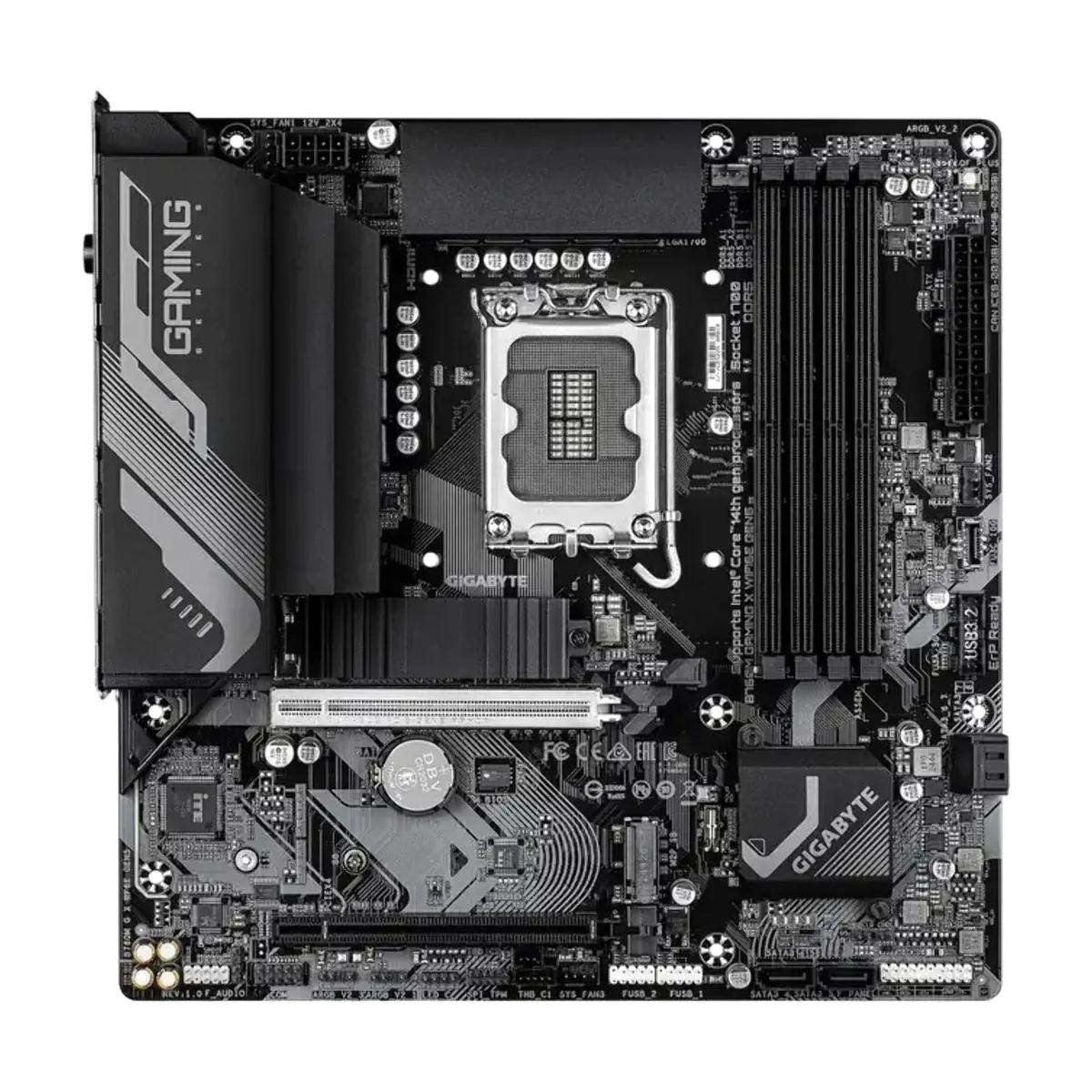Материнская плата GIGABYTE B760M GAMING X WIFI6E GEN5, LGA1700, Intel B760, 4xDDR5, 4xSATA, 2xM.2, 1xPCIe 5.0 x16, DisplayPort, HDMI, 1x2.5Gb LAN, 3x3.5 мм, 7.1, microATX
