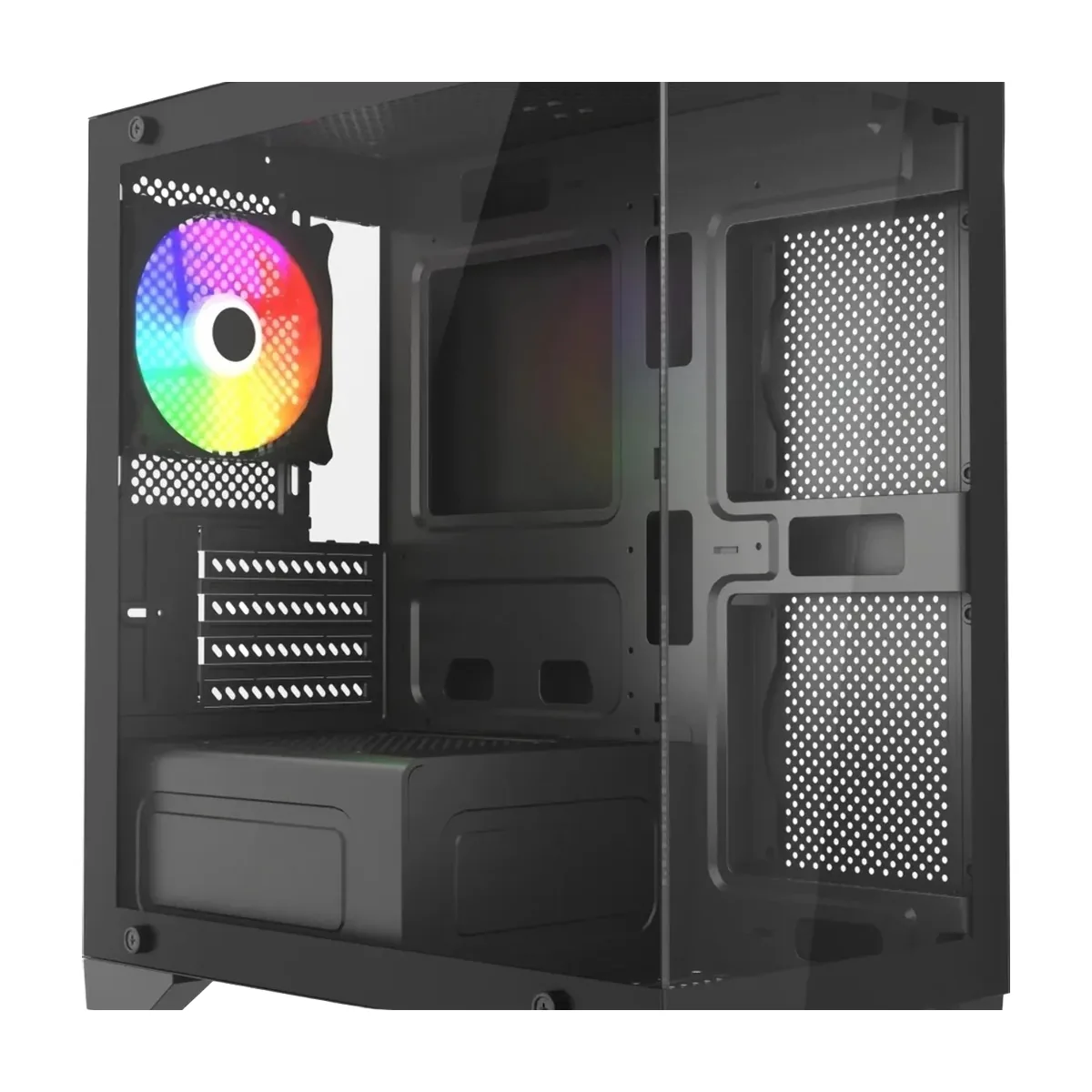 Компьютерный корпус Accord ACC-350-02B черный без БП mATX 1x120мм 1xUSB 2.0 1xUSB 3.0 1xUSB3.1 audio