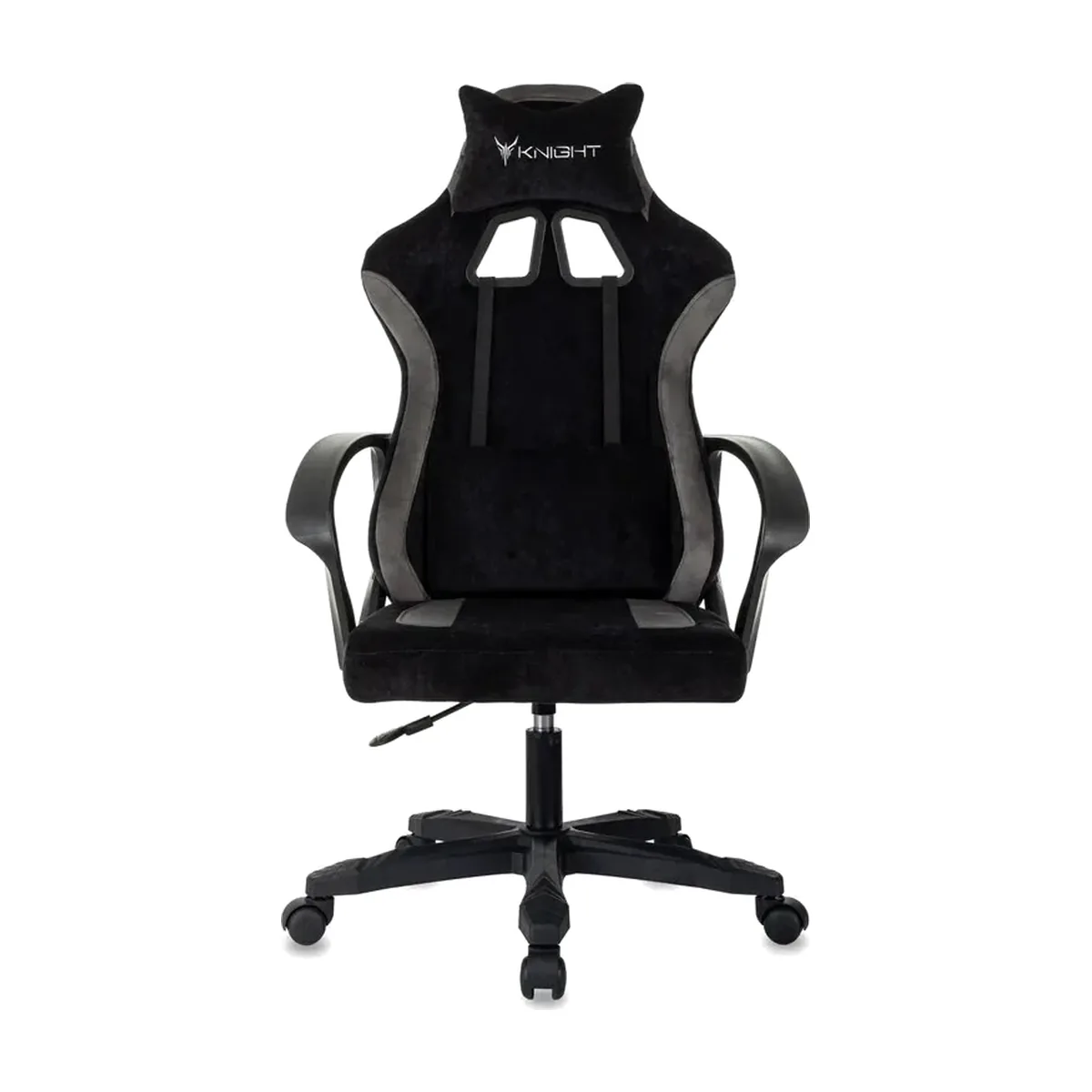 Кресло игровое Knight Optimum черный/серый крестов. пластик