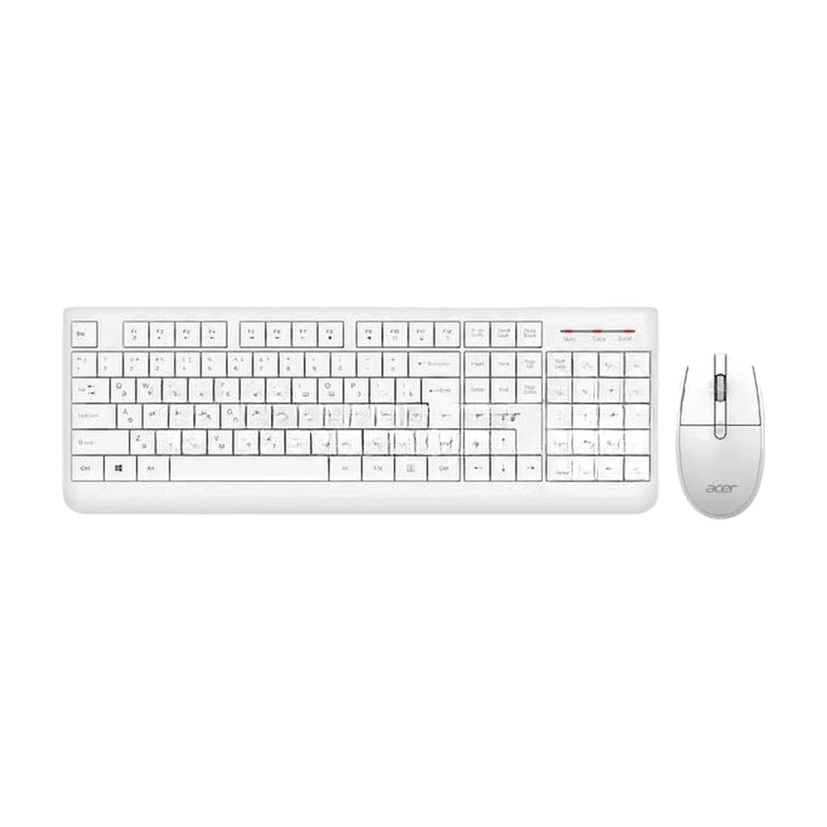 Комплект клавиатура+мышь Acer OCC401 беспроводной, USB, 1600 DPI, белый