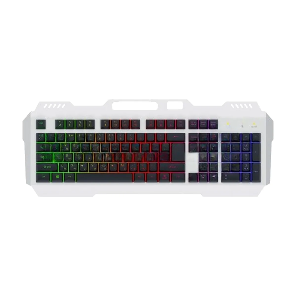 Клавиатура Gembird KB-G710M-S проводная, USB Type-A, чёрный/серебристый
