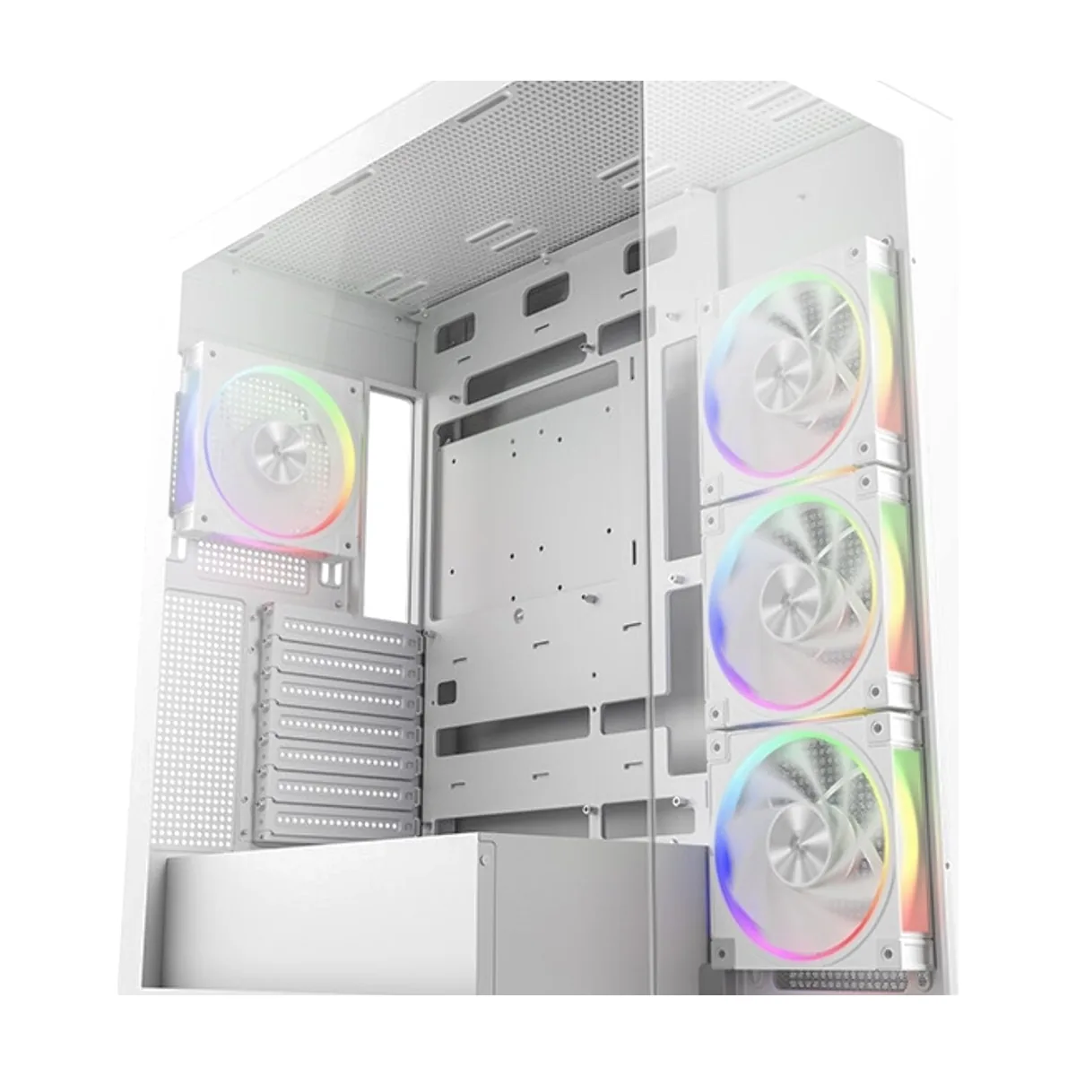 Компьютерный корпус Deepcool CG580 4F V2 WH без БП, боковое окно (панорама), 4x120мм ARGb PWM вентилятора, белый, ATX (R-CG580-WHADA4-G-2)