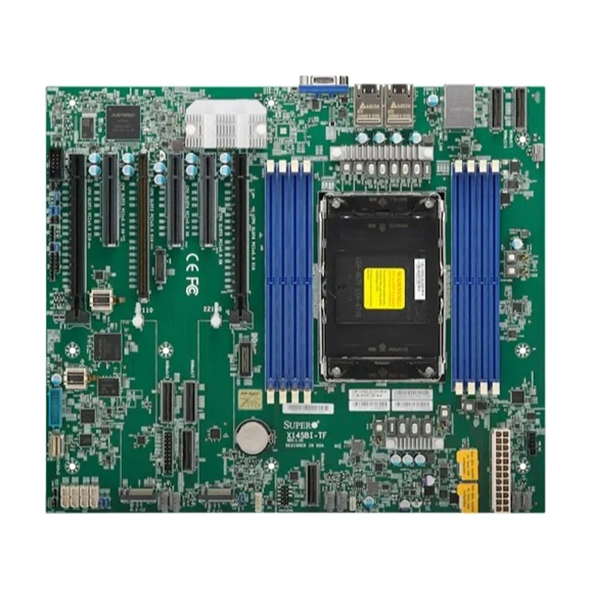 Материнская плата Supermicro X14SBI-TF, LGA4710, SoC, 8xDDR5, 4xSATA, 2xM.2 PCIe 5.0, 3xPCIe 5.0 x16, 3xPCIe 5.0 x8, 1xVGA, 2x10GbE LAN, 2xUSB 3.2 Gen1, ATX