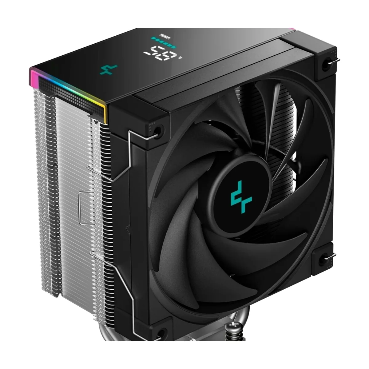 Кулер для процессора DEEPCOOL AK500S DIGITAL SE LGA20XX/1700/1200/115X/AM5/AM4 (12шт/кор, TDP 240W, PWM, Fan 120мм, 5 тепл. трубок, Copper Base, черный) RET (R-AK500S-BKADMN-GJD)