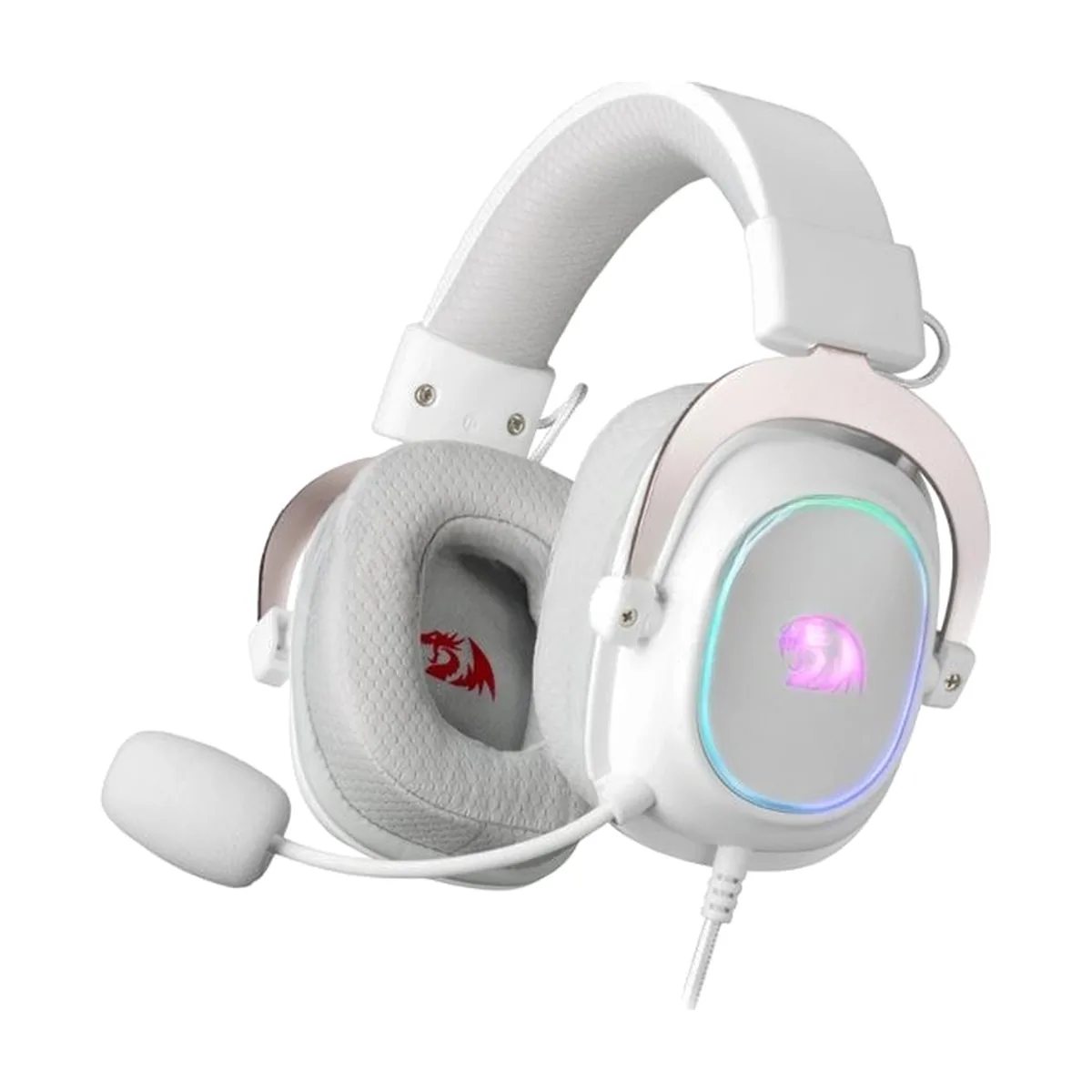 Гарнитура Redragon Zeus X белый, проводная, USB, подсветка