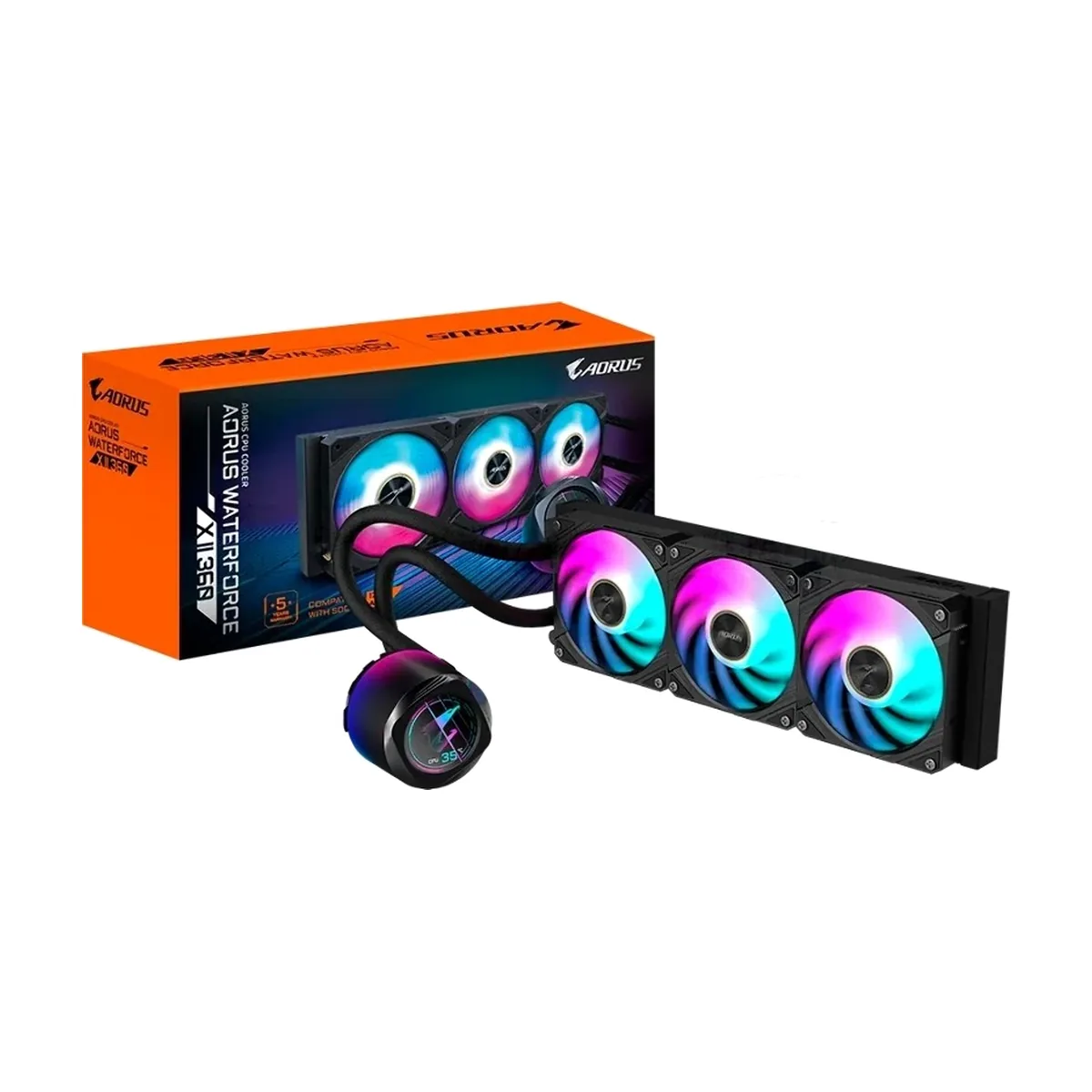 Кулер для процессора Gigabyte MULTI SOCKET GP-AORUS WATERFORCE X II 360