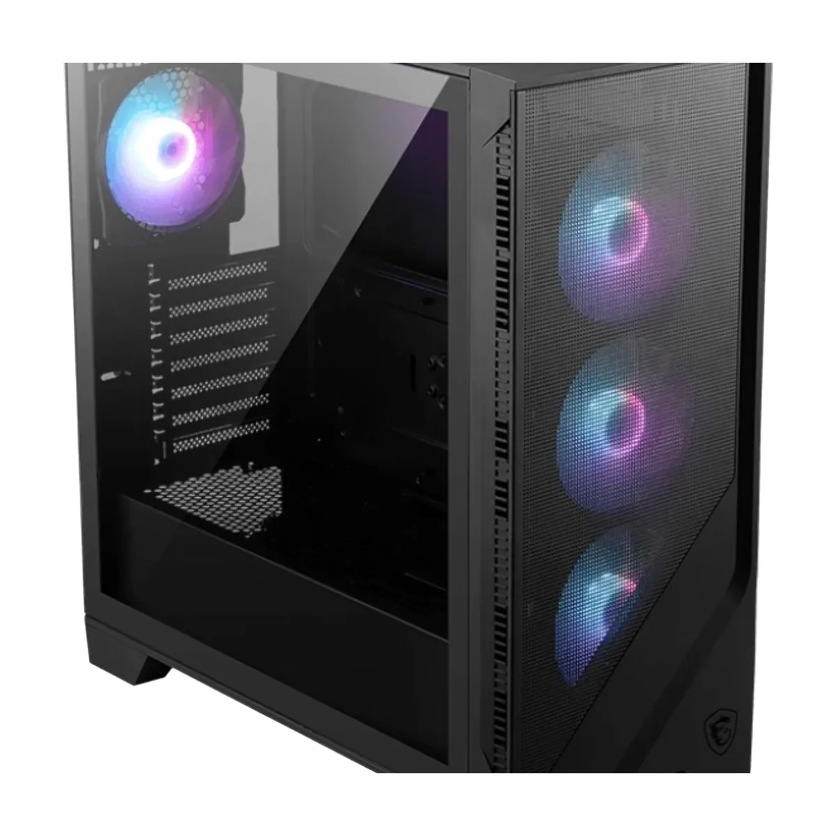 Компьютерный корпус без блока питания Case MSI MAG FORGE 321R AIRFLOW, Midi-Tower, TG, 4x120мм ARGB, 2xUSB 3.2, 1xUSB 3.2 Type-C, ATX, mATX, mITX черный