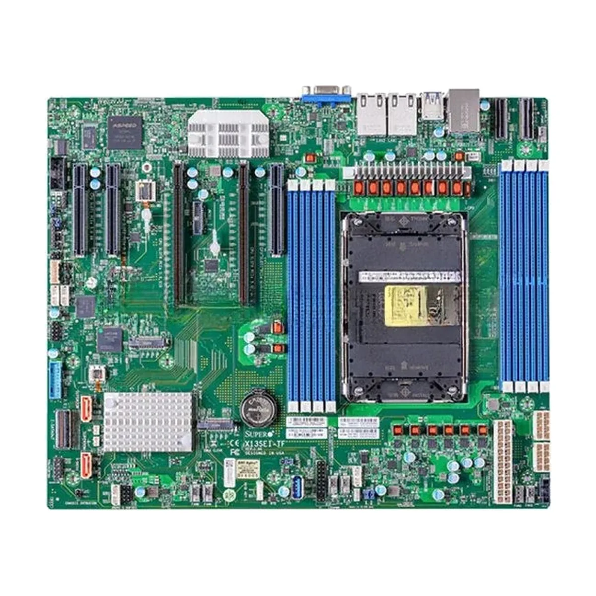 Материнская плата Supermicro X13SEI-TF, LGA4677, Intel C741, 8xDDR5, 10xSATA, 2xPCIe 5.0 x16, 3xPCIe 5.0 x8, 2xM.2 PCIe 5.0 x4, 1xVGA, 2x10GbE LAN, 1x1GbE IPMI, 4xUSB 3.2 Gen1, 2xUSB 2.0, 7.1, E-ATX